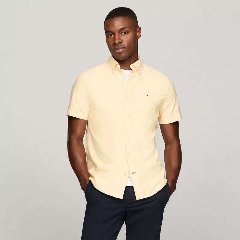 Men's Tommy Hilfiger Short Sleeve Original Stretch Oxford Shirt,  Product Image