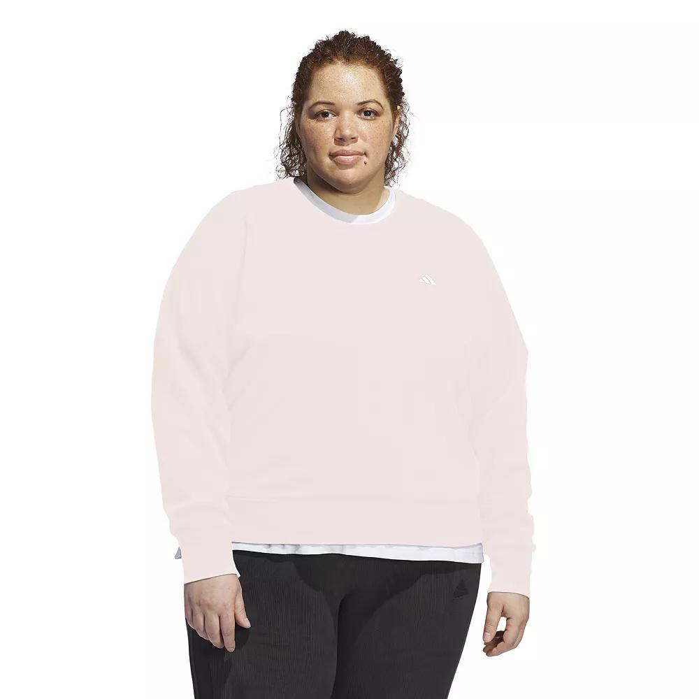 Plus Size adidas Essentials Feel Cozy Sportswear Sweatshirt, Women's, Size: 1XL, Sandy Pink Product Image