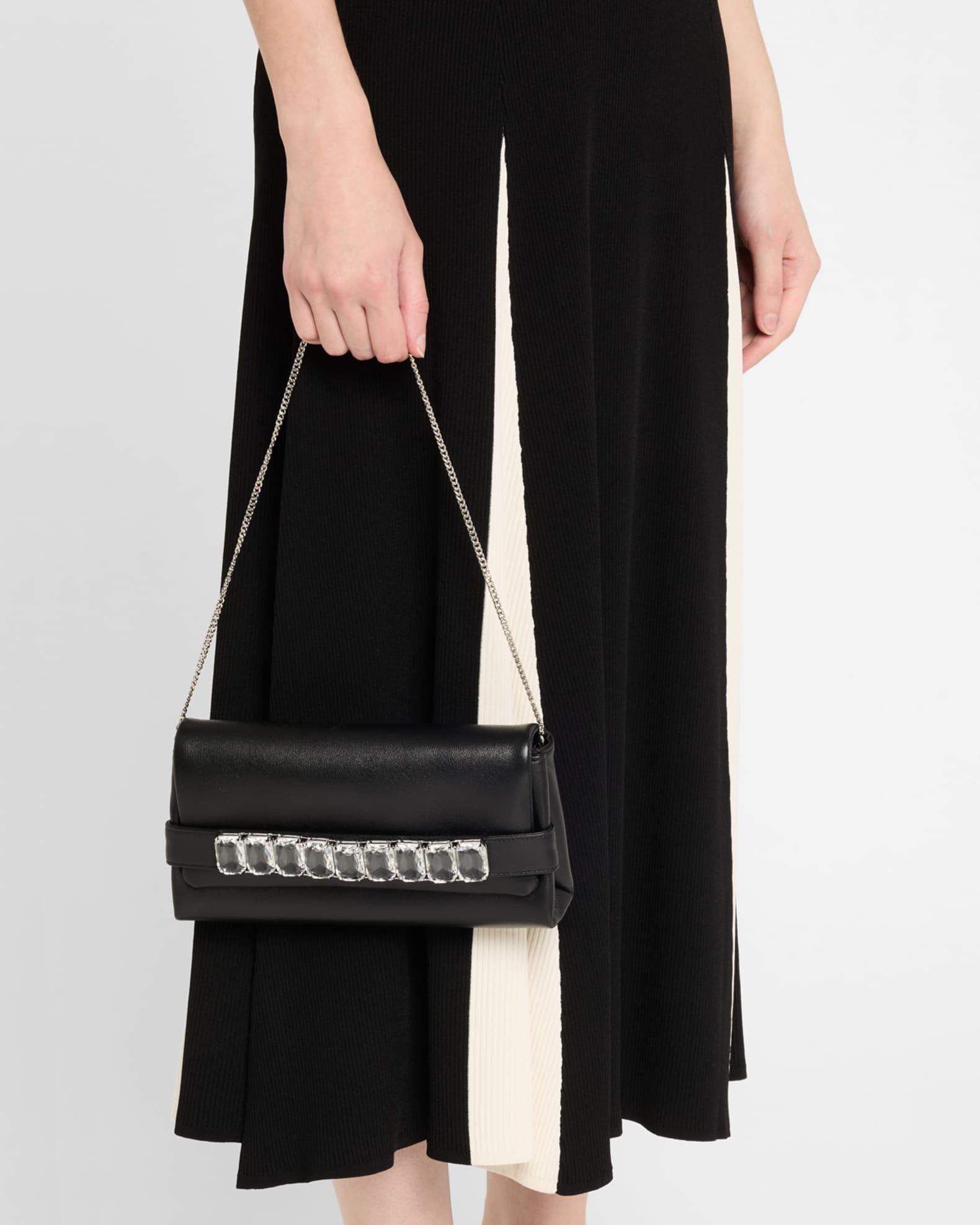 Kya Crystal-Embellished Leather Clutch Bag Product Image