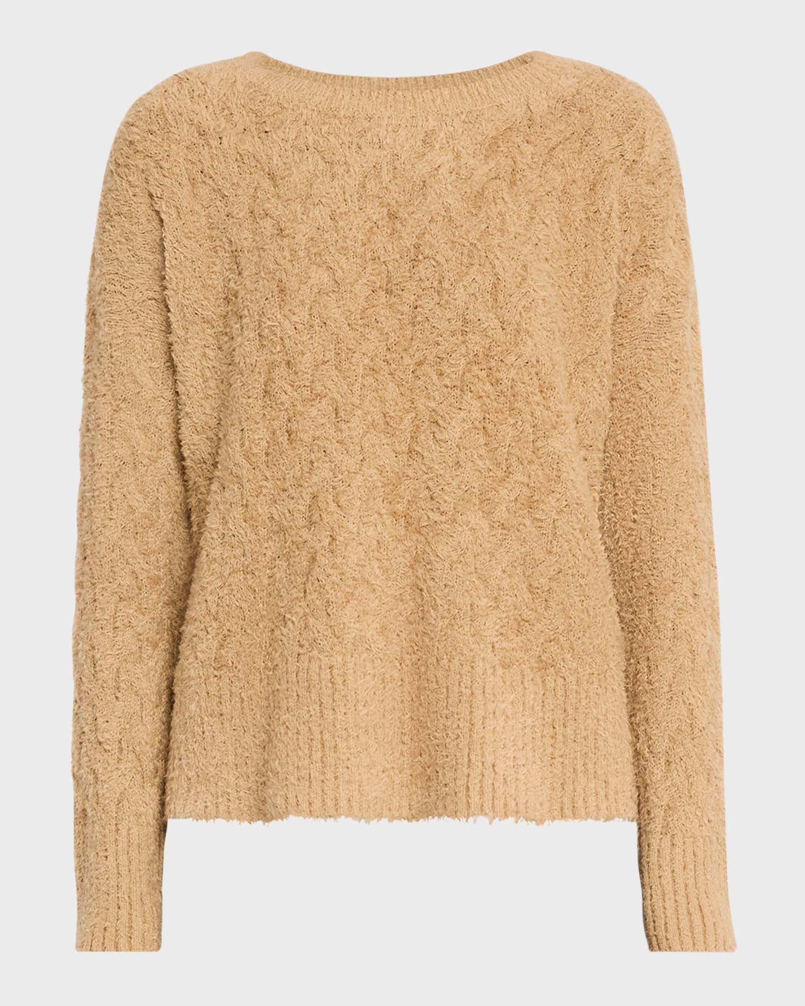 Crewneck Fringed Organic Cotton Sweater Product Image