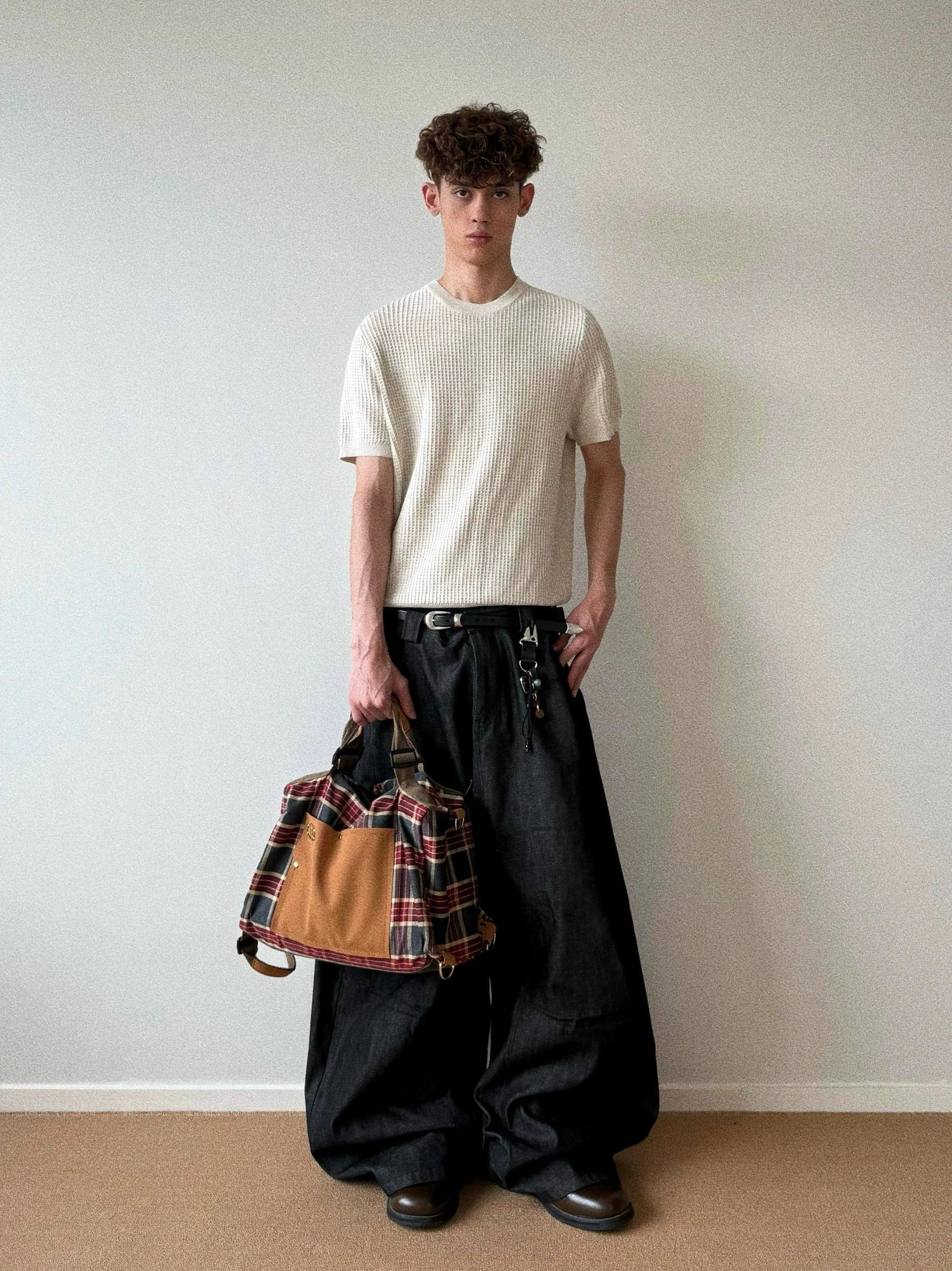 RT No. 19052 WAFFLE KNIT SHORT SLEEVE Product Image