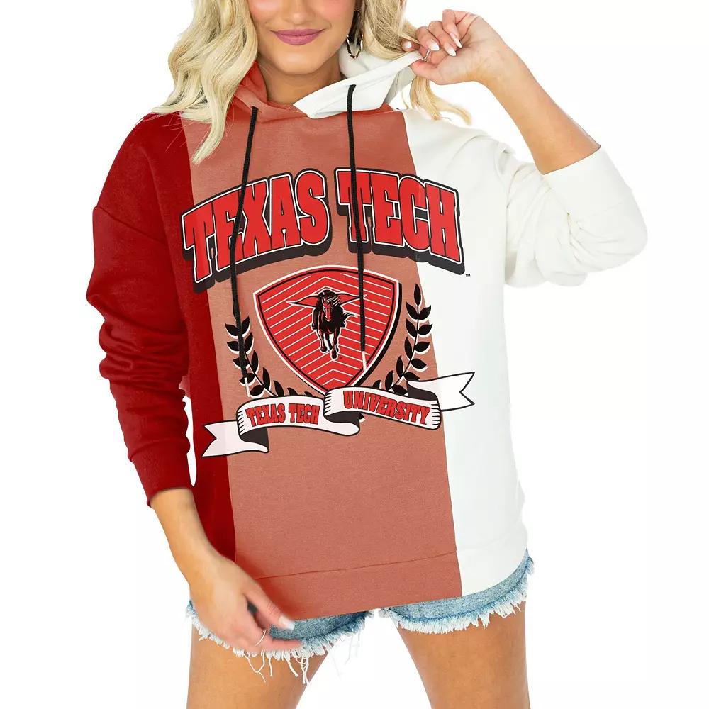 Women's Gameday Couture Red Texas Tech Red Raiders Hall of Fame Colorblock Pullover Hoodie, Size: Small Product Image