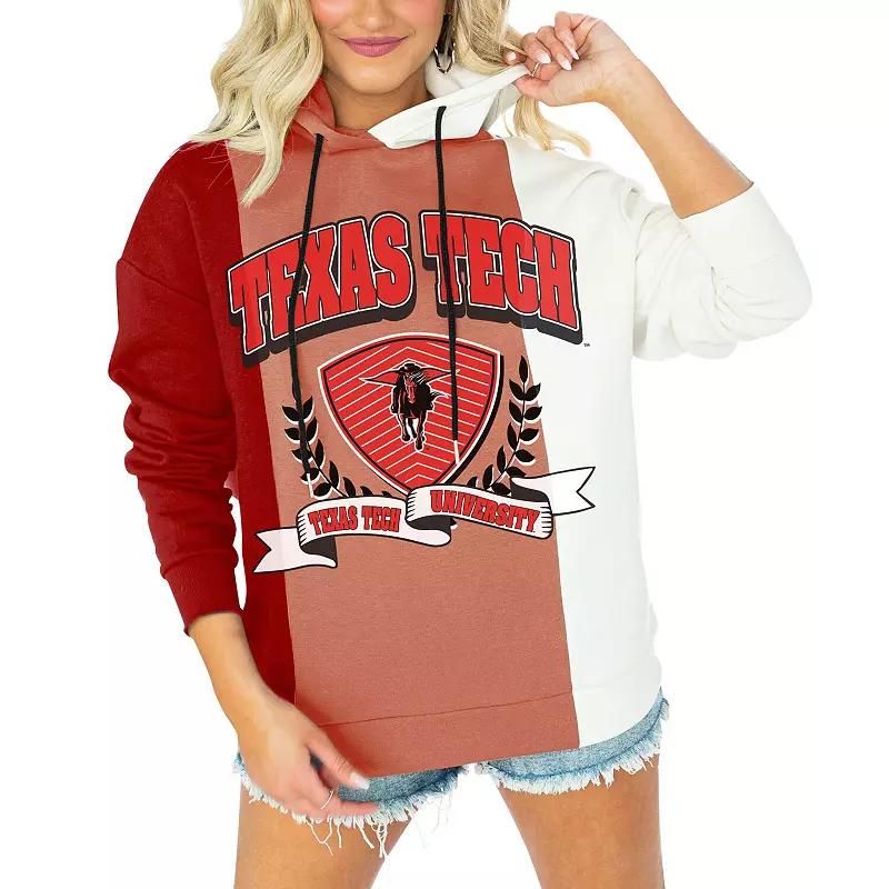 Women's Gameday Couture Red Texas Tech Red Raiders Hall of Fame Colorblock Pullover Hoodie, Size: Small Product Image