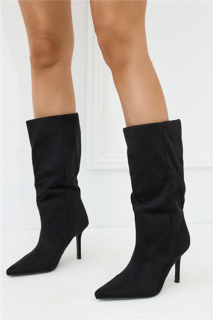Nour Boots Black Suede Product Image