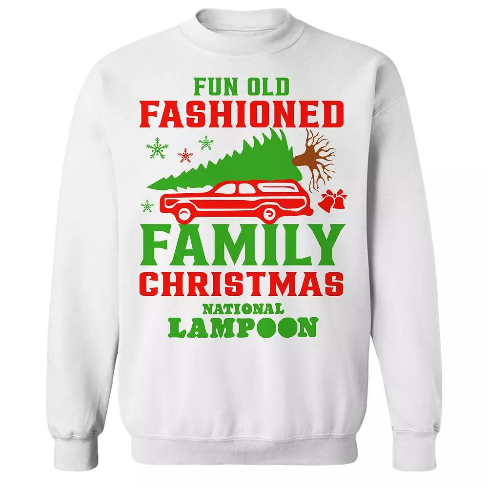 Men's Fun Old Fashioned Family National Lampoon's Christmas Vacation Graphic Fleece Crew Sweatshirt, Adult Unisex,  Product Image