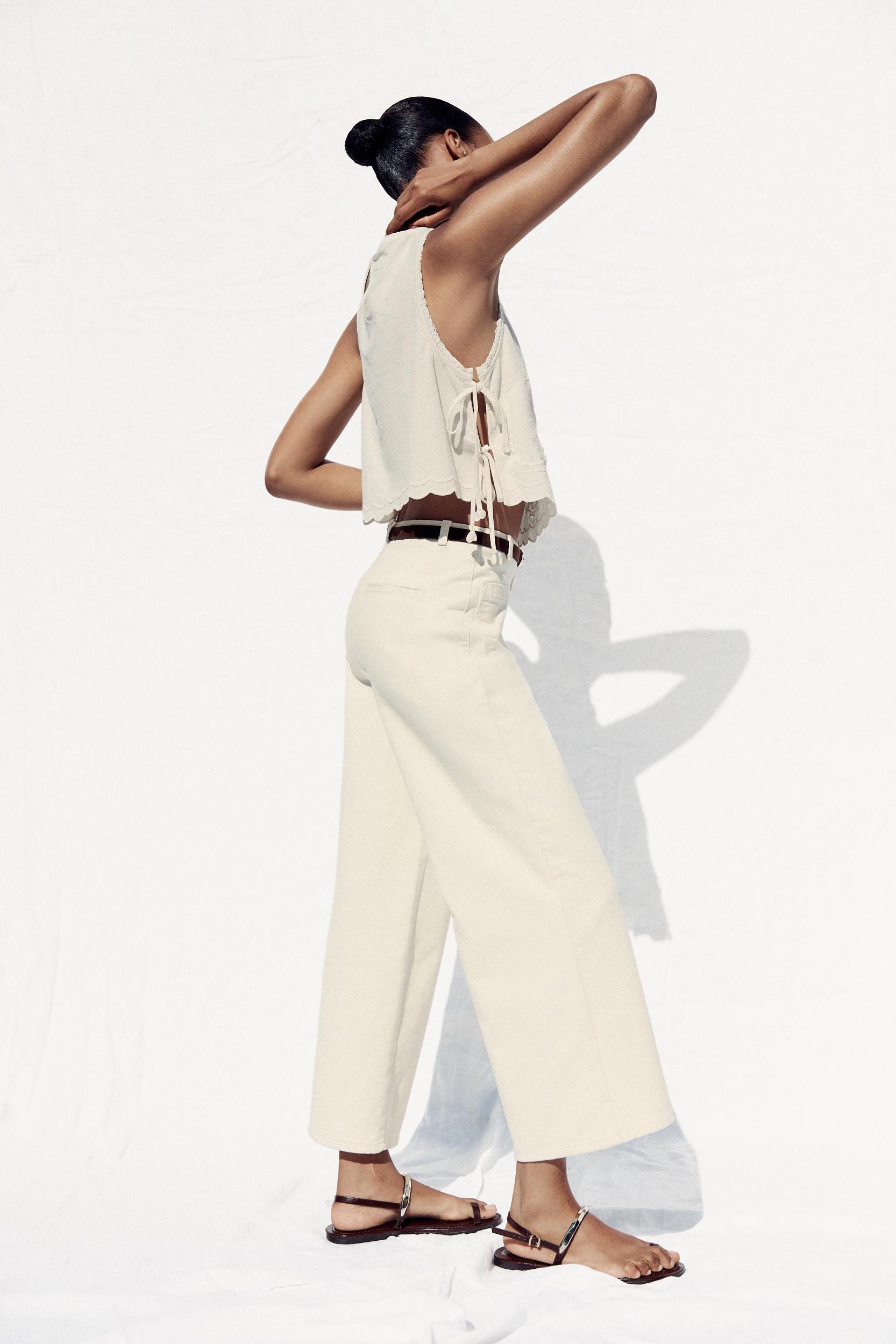 EMBROIDERED TIE TOP Product Image