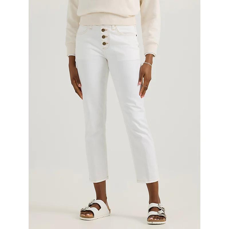 Womens Slim Straight ButtonFly Ankle Jeans Product Image