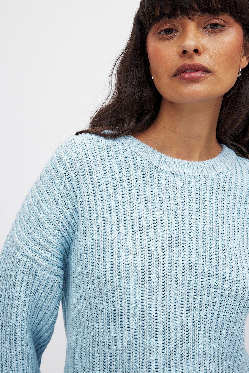 Round Neck Knitted Sweater Product Image