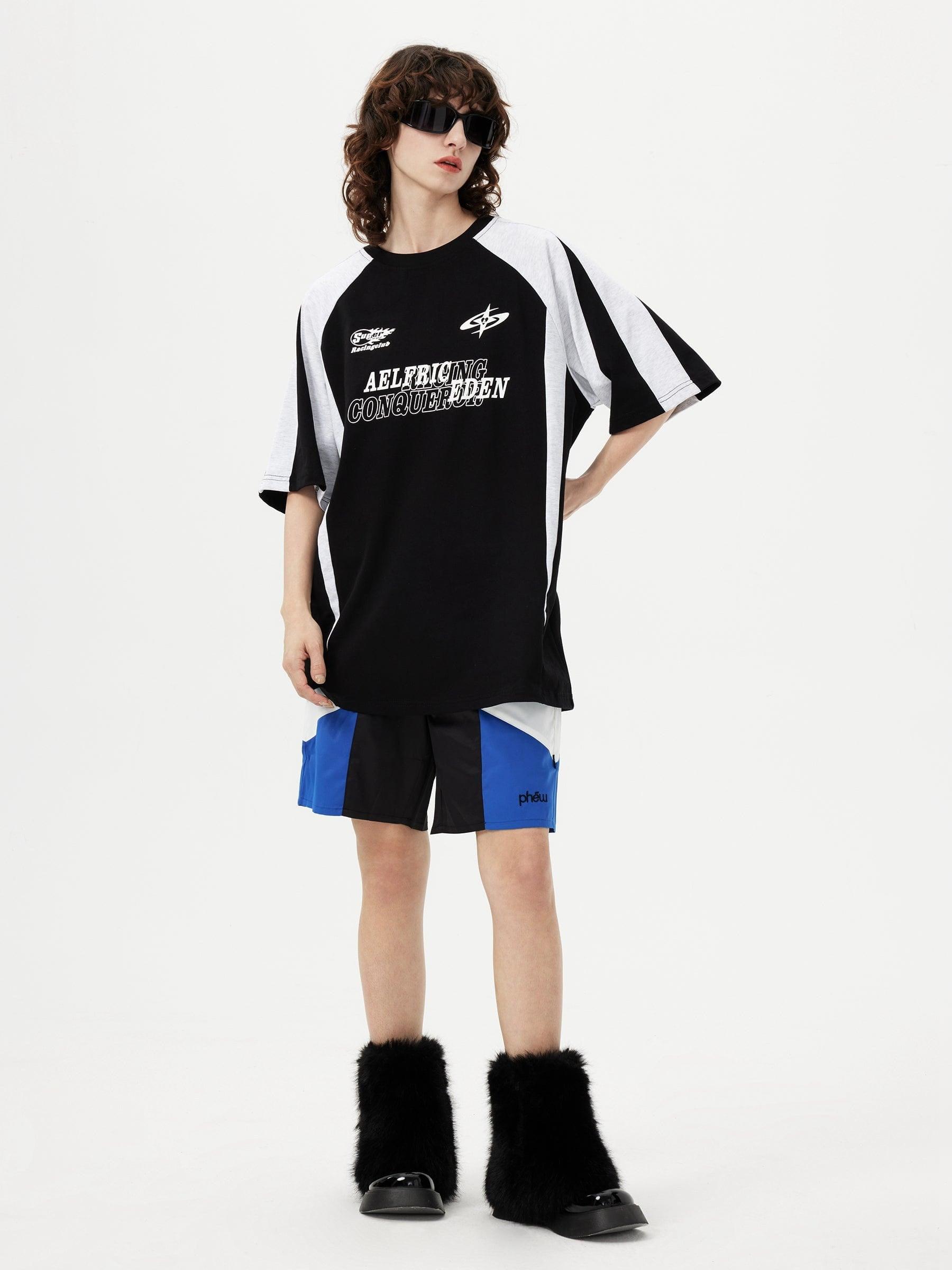 Aelfric Eden Color Blocking Racing Graphic Tee Product Image