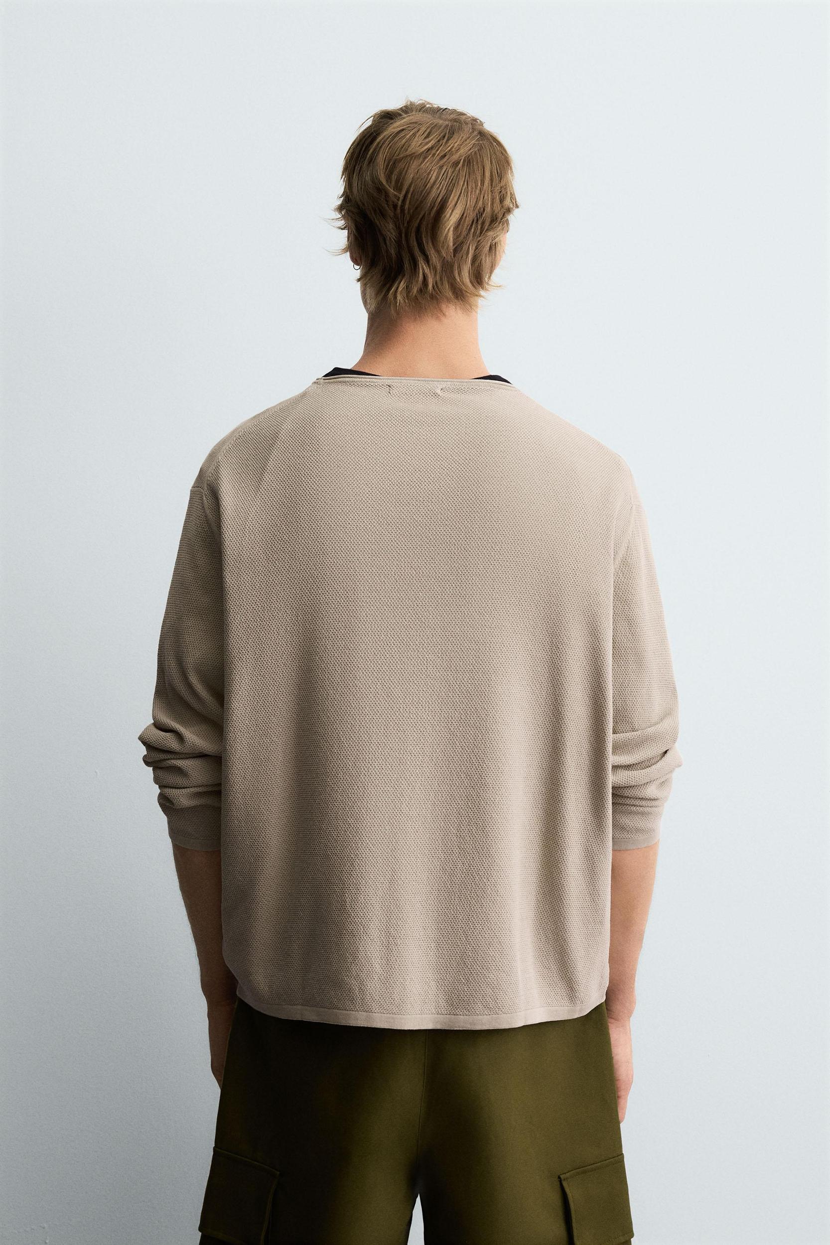 WASHED TEXTURED SWEATER Product Image