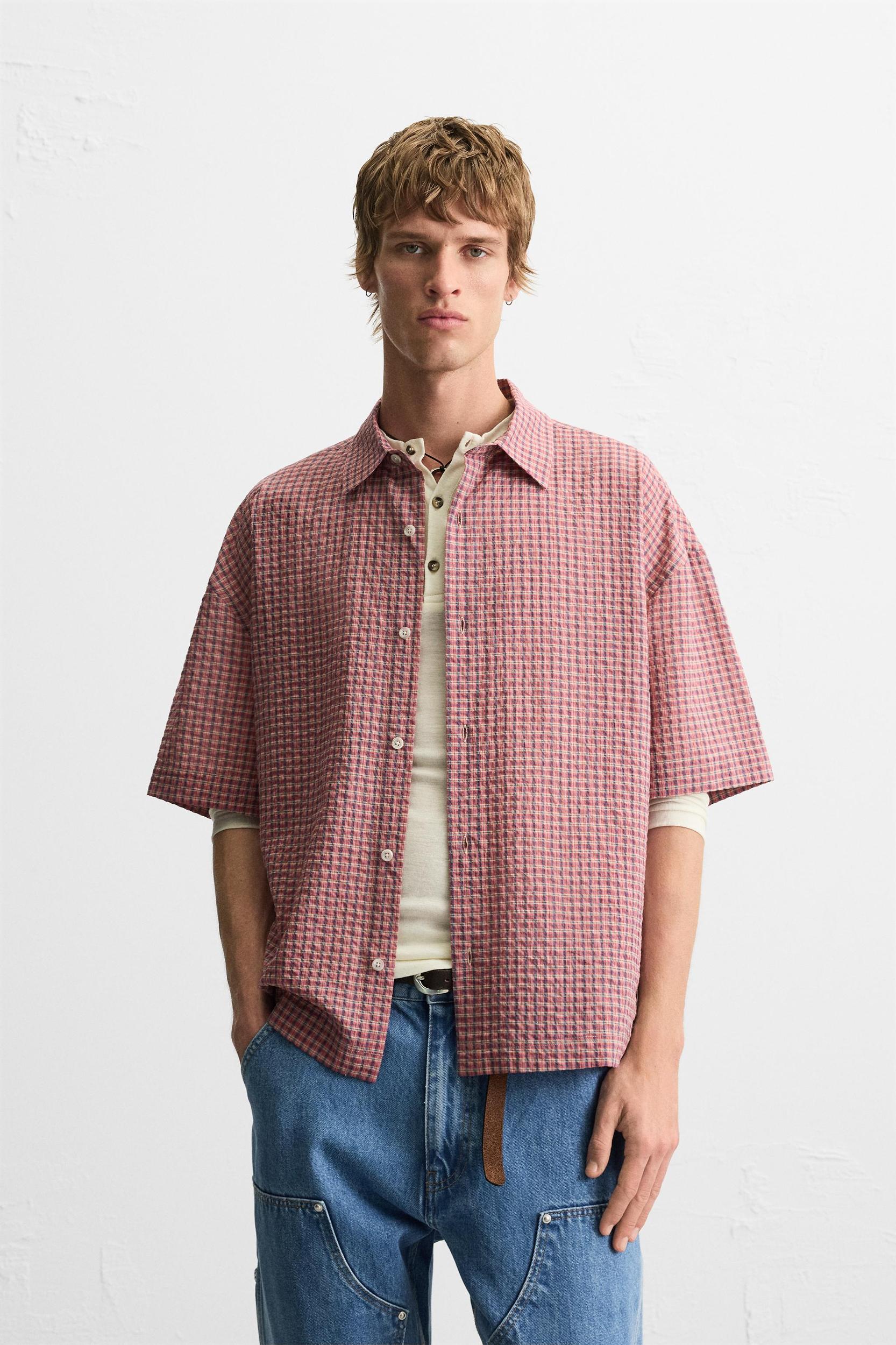 SEERSUCKER PLAID SHIRT Product Image