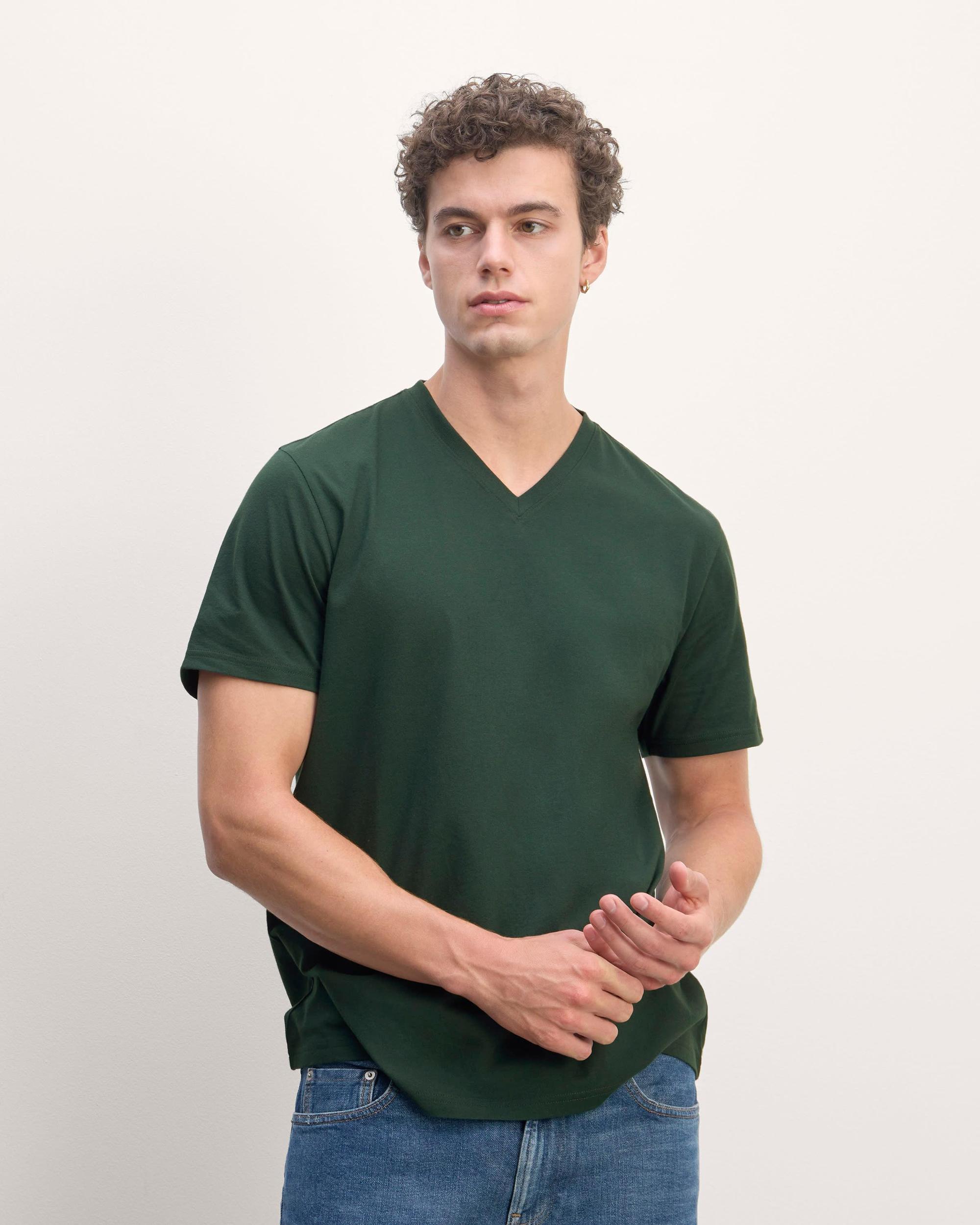 Mens Essential Organic V-Neck T-Shirt by Everlane Product Image