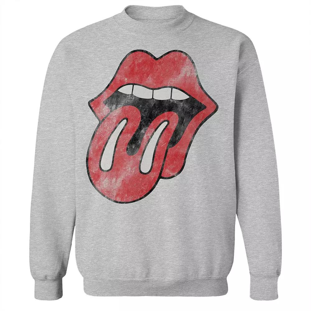 Junior's Vintage Tongue Graphic Fleece Sweatshirt, Women's,  Product Image
