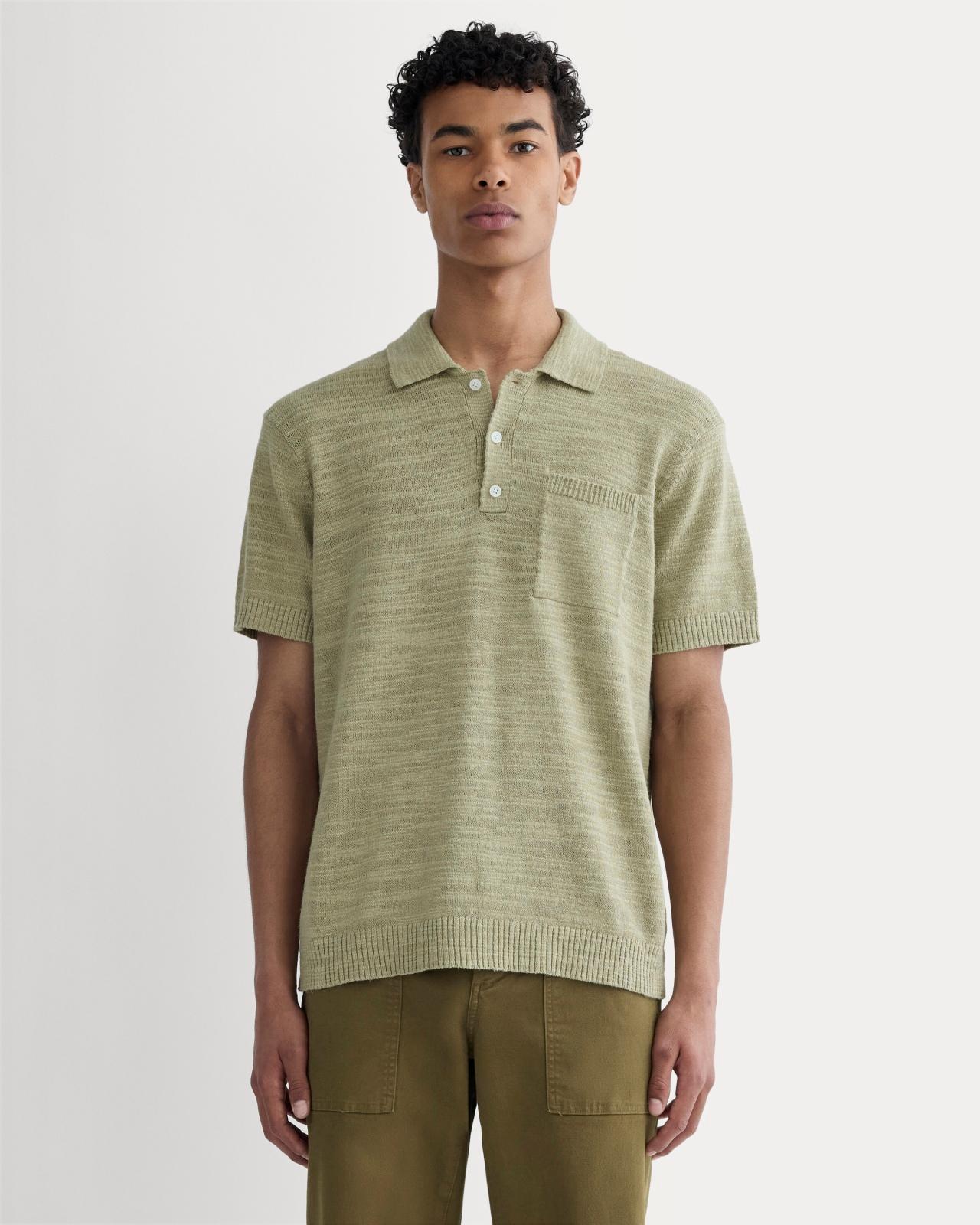 Mens Cotton Linen Polo T-Shirt by Everlane Product Image