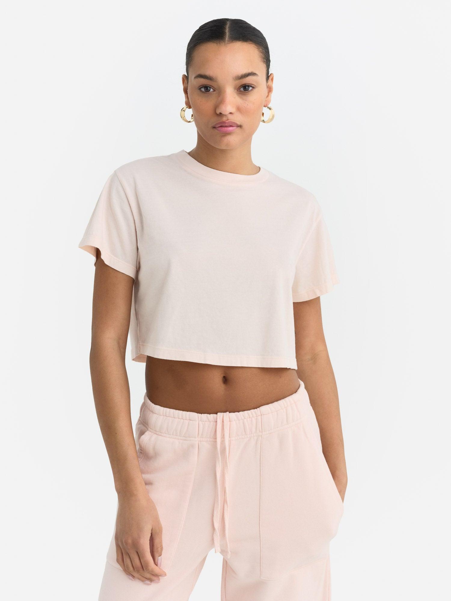 Organic Cotton Relaxed Crop Tee Female Product Image