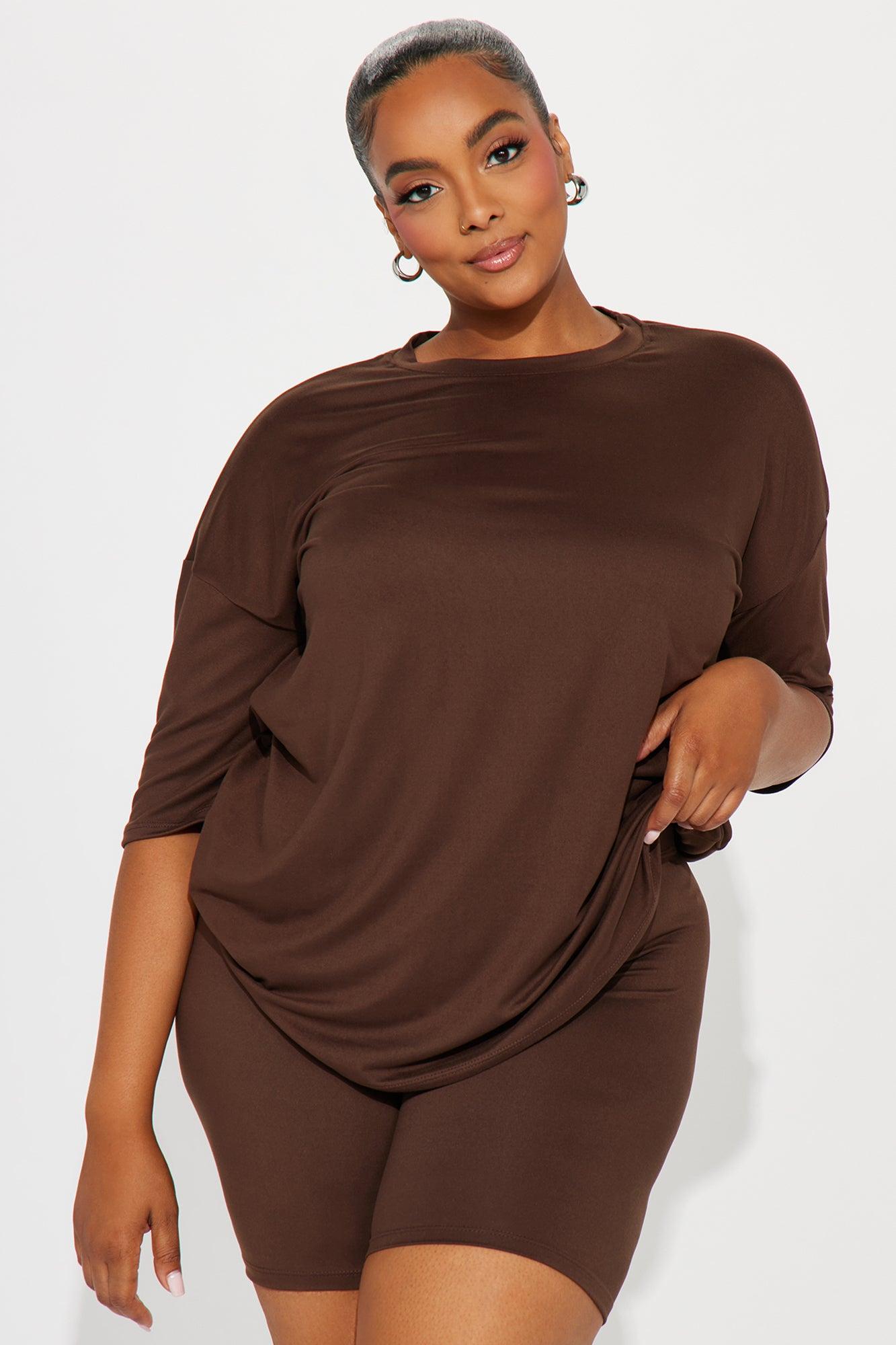 Weekend Vibes Short Set - Chocolate Product Image