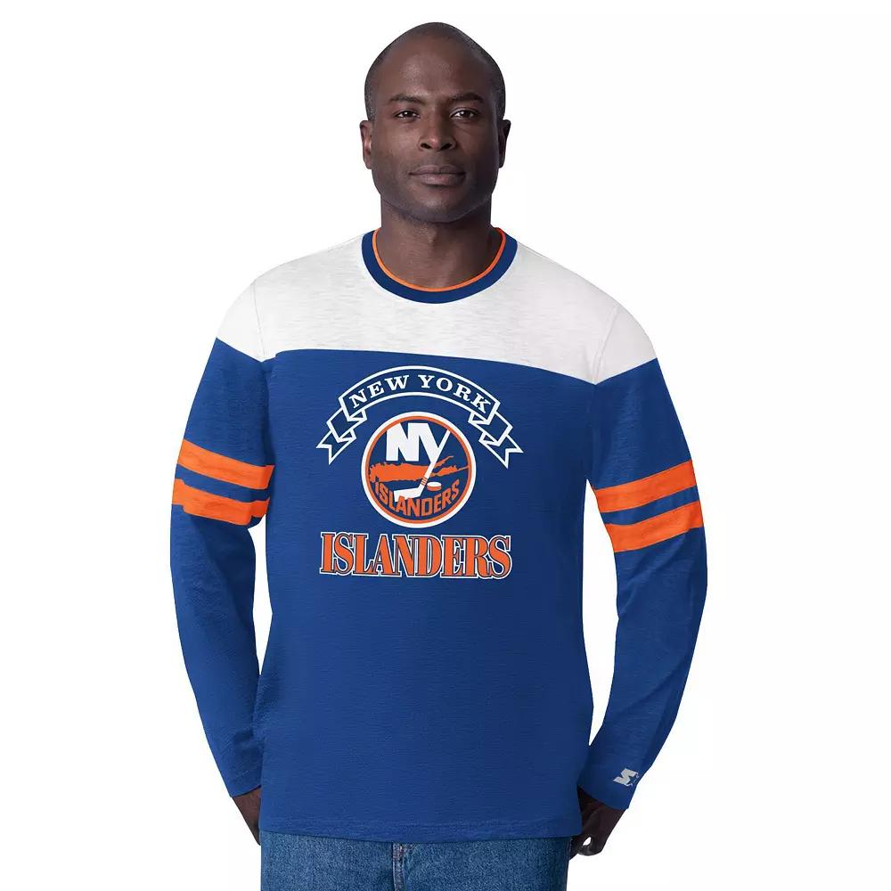 Men's Starter Royal New York Islanders Blitz Durene Long Sleeve T-Shirt,  Product Image