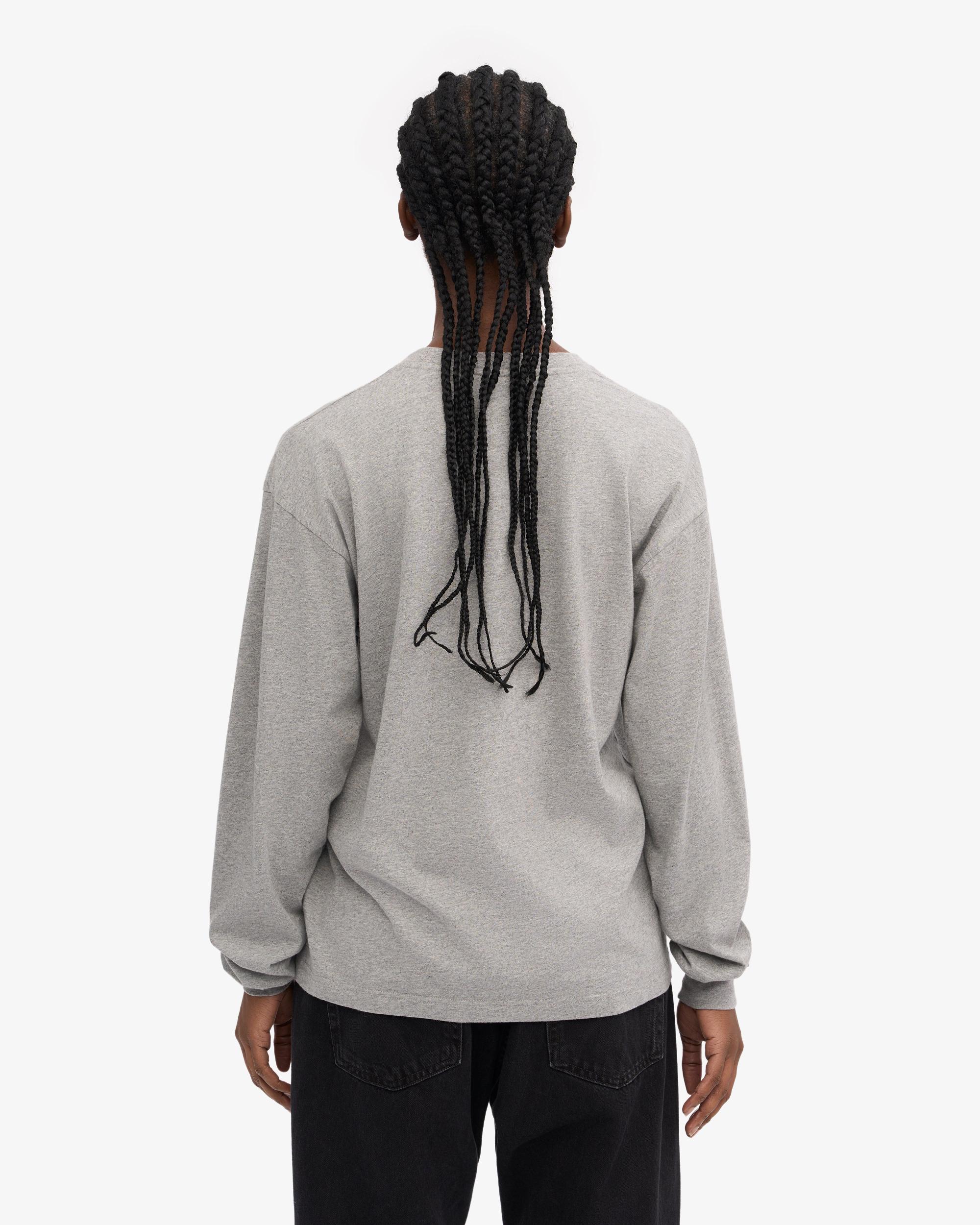 Oversized Organic LS T-Shirt - Heather Grey Product Image