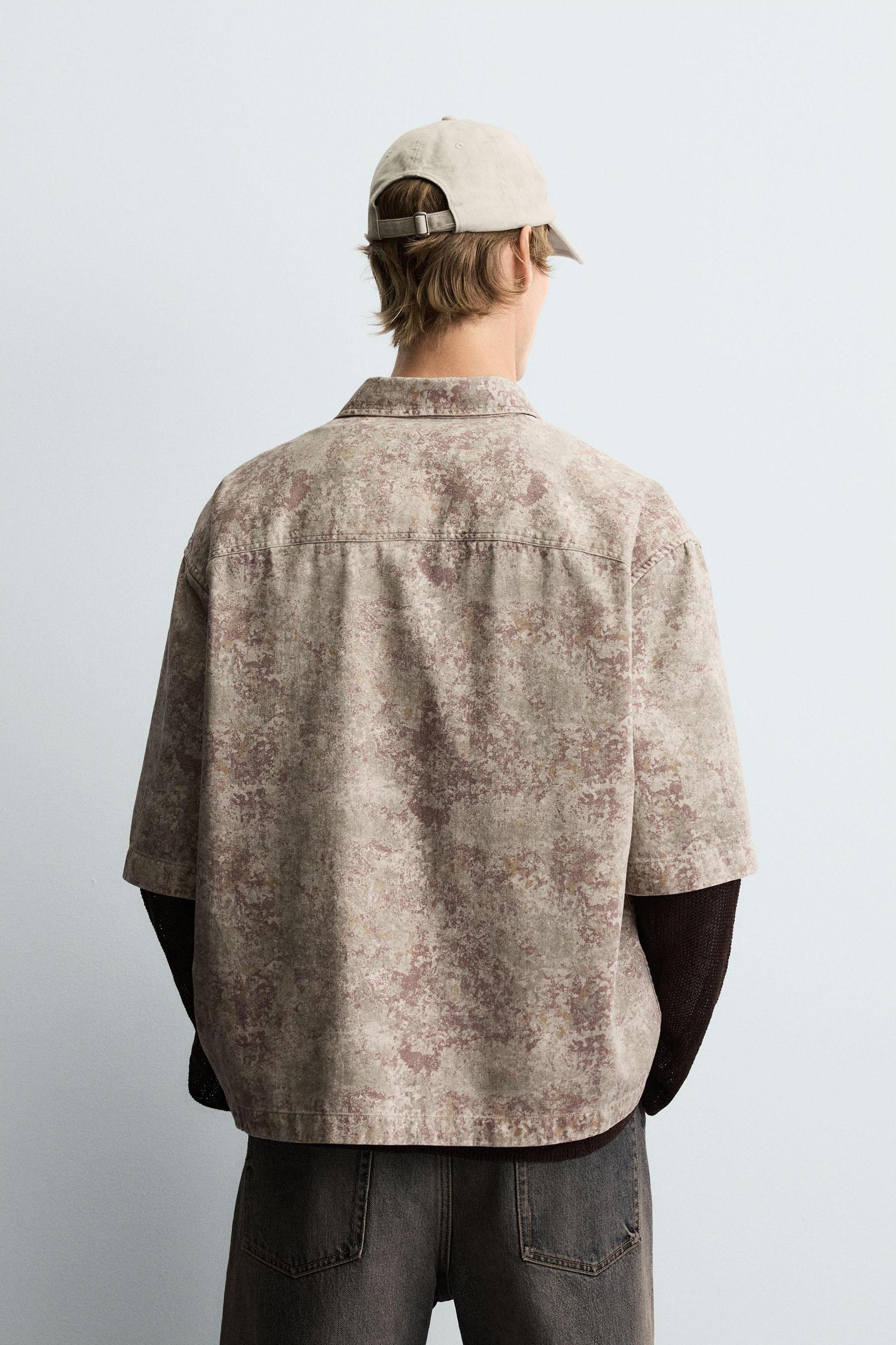 RELAXED FIT ABSTRACT PRINT SHIRT Product Image