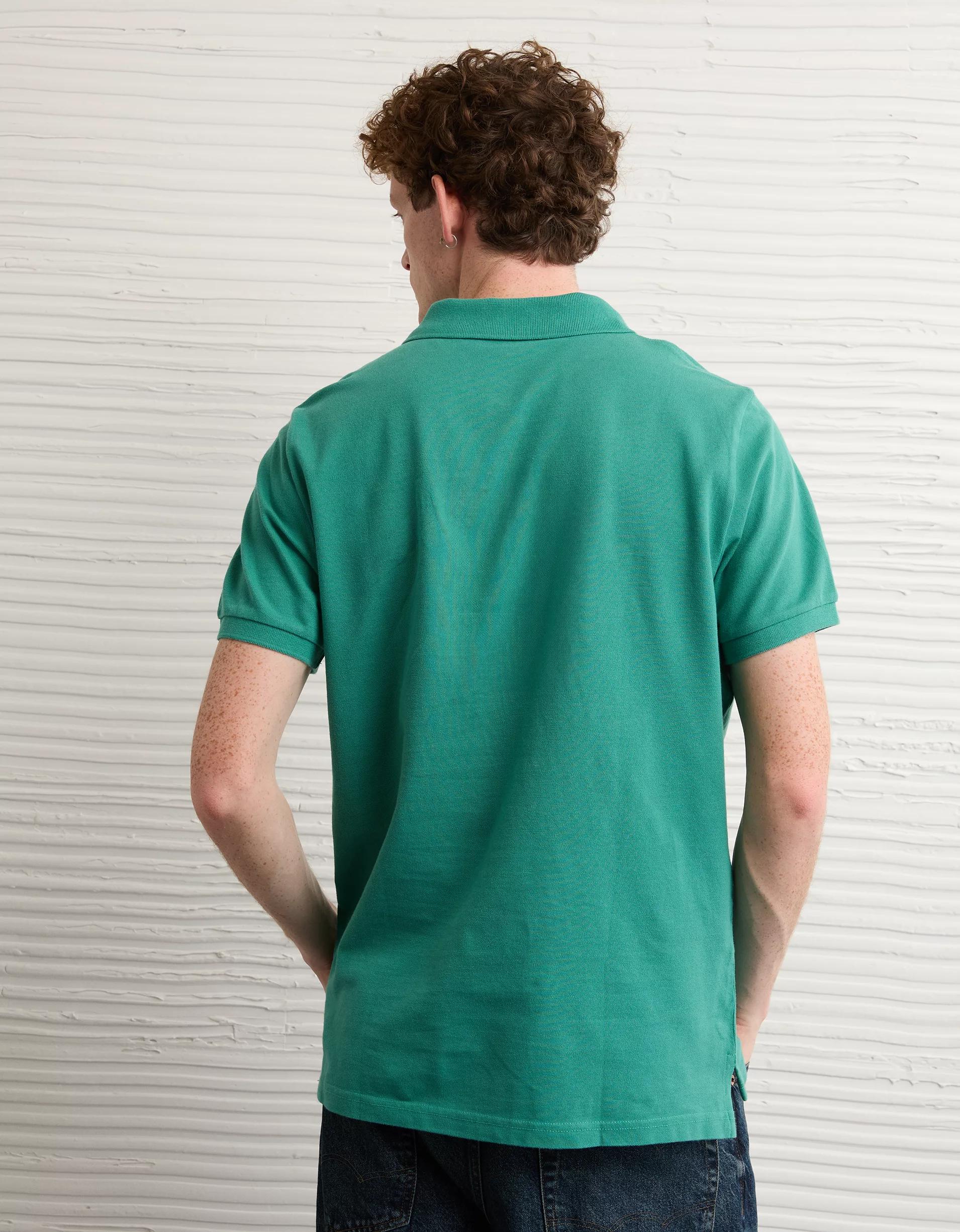 AE Icon Slim Fit Pique Polo Shirt Product Image