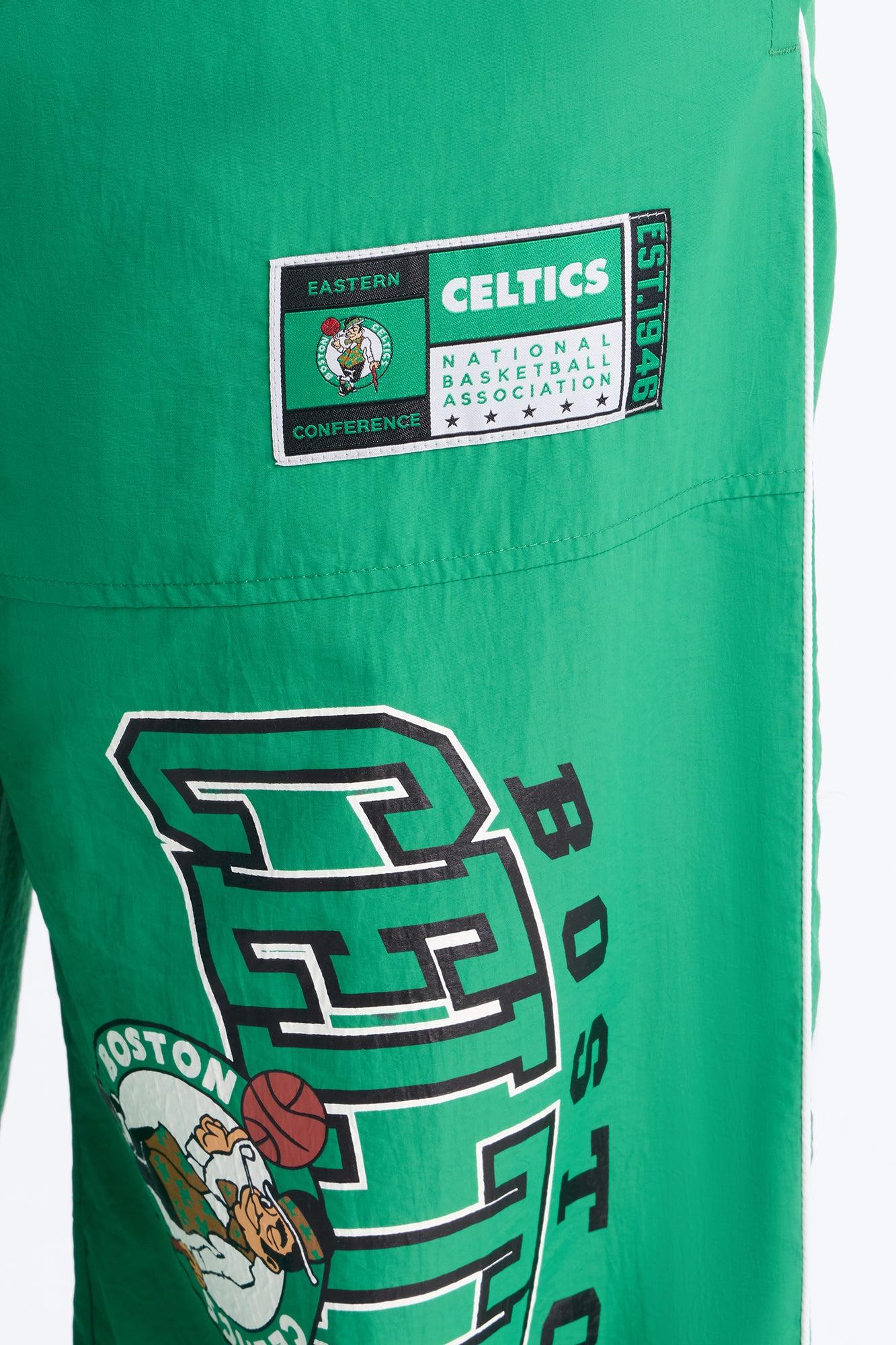 NBA Boston Celtics Patchwork Cargo Wide Leg Pant - Kelly Green Female Product Image