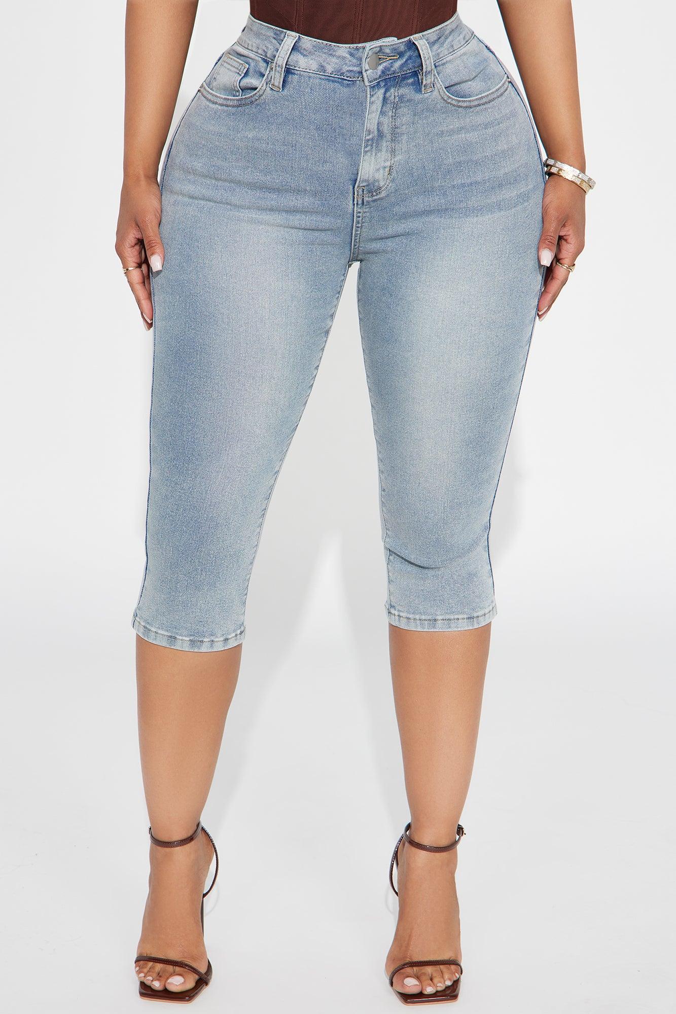 San Diego Skinny Capri Jeans - Light Wash Product Image