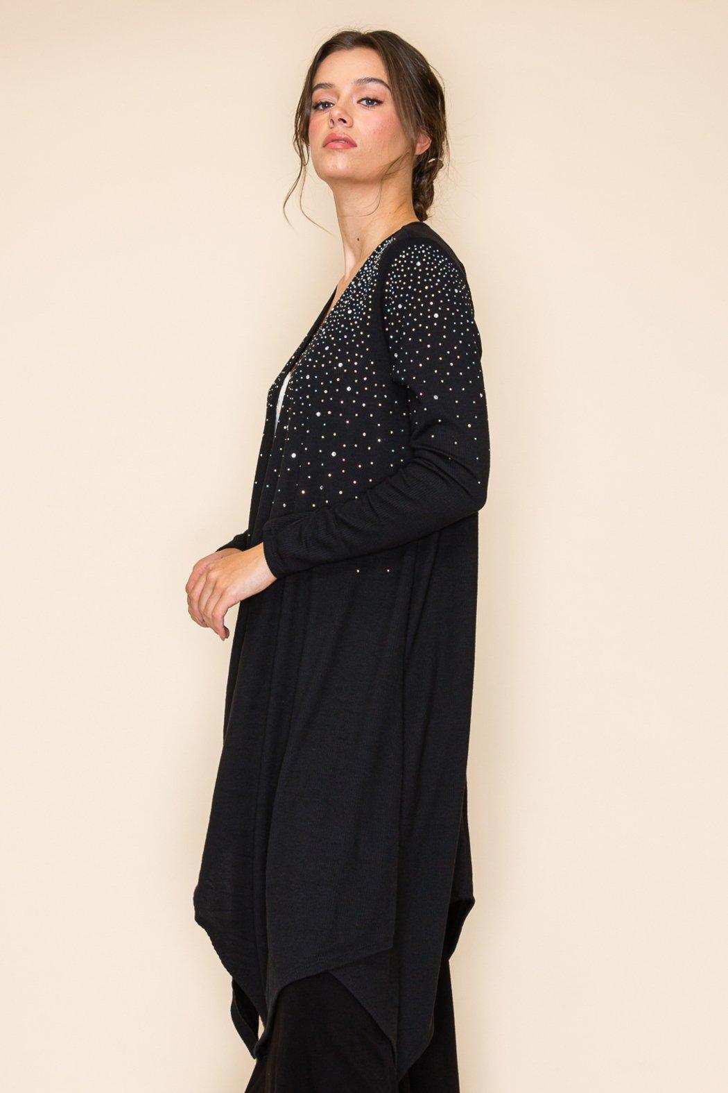 RHINESTONE SHARK BIKE RIB CARDIGAN Product Image