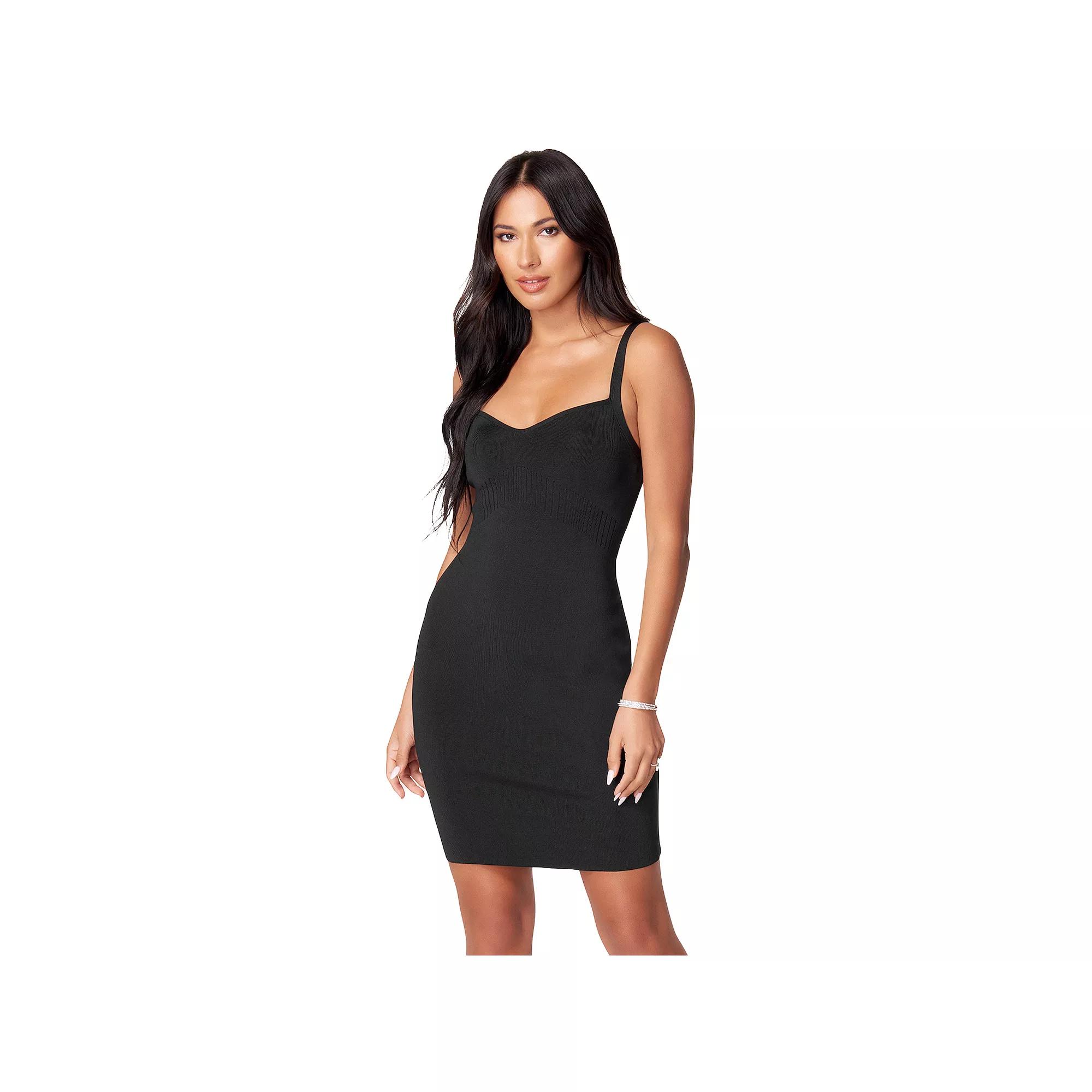Women's bebe Bandage V-Neck Dress, Size: Small, Black Product Image