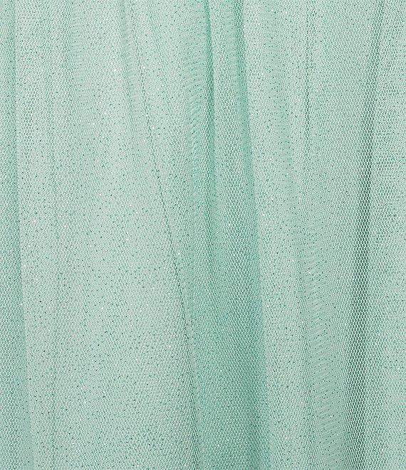 Pear Culture Glitter Mesh Spaghetti Strap Surplus Inset Dress Product Image