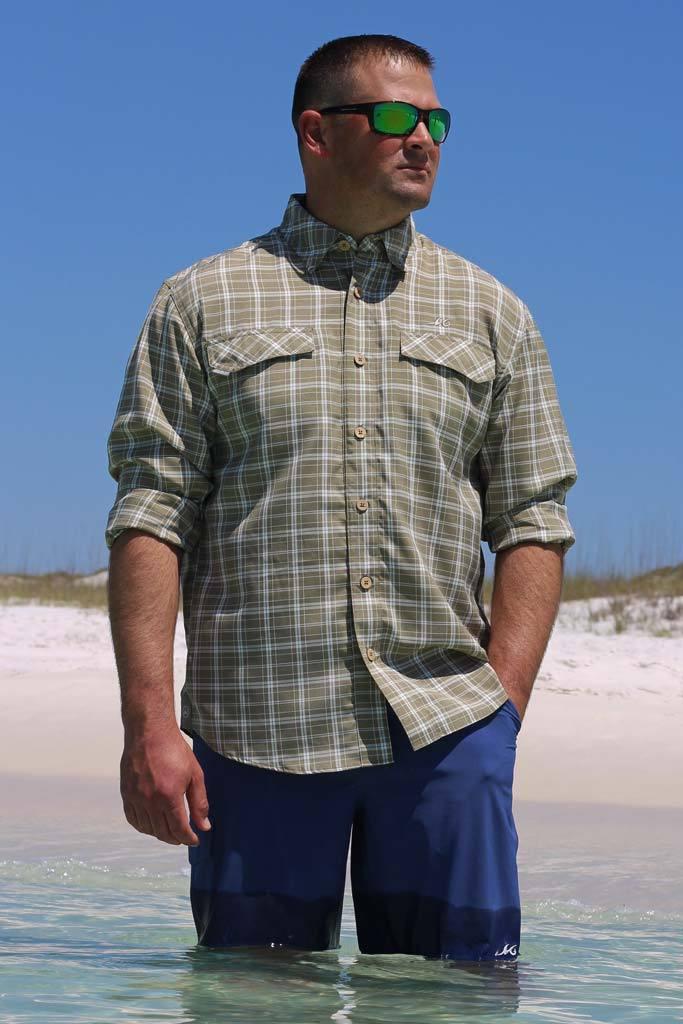 Mojo Sportswear Company Coastal Plaid Short Sleeve Men's Fishing Shirt Product Image