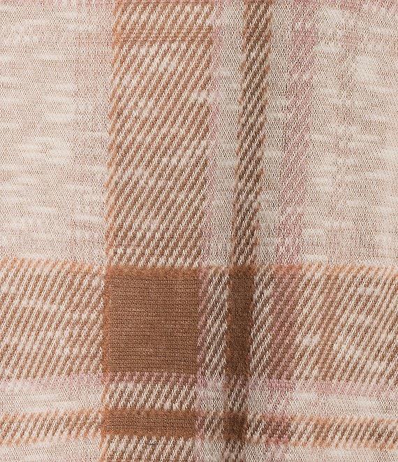 Flag and Anthem Lynden Knit Long Sleeve Flannel Mini Dress Product Image