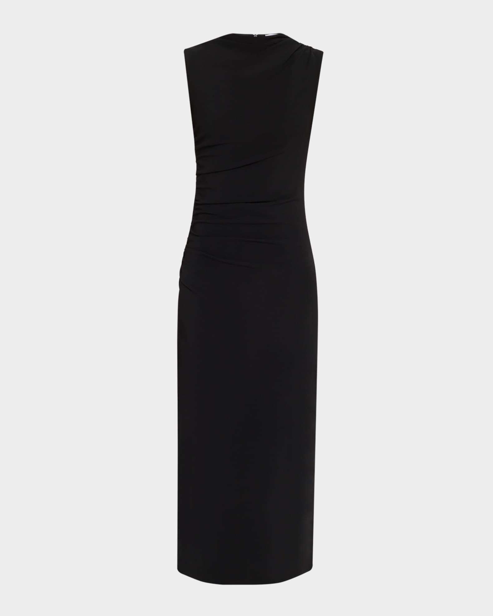 Nef Ruched Mock-Neck Midi Dress Product Image