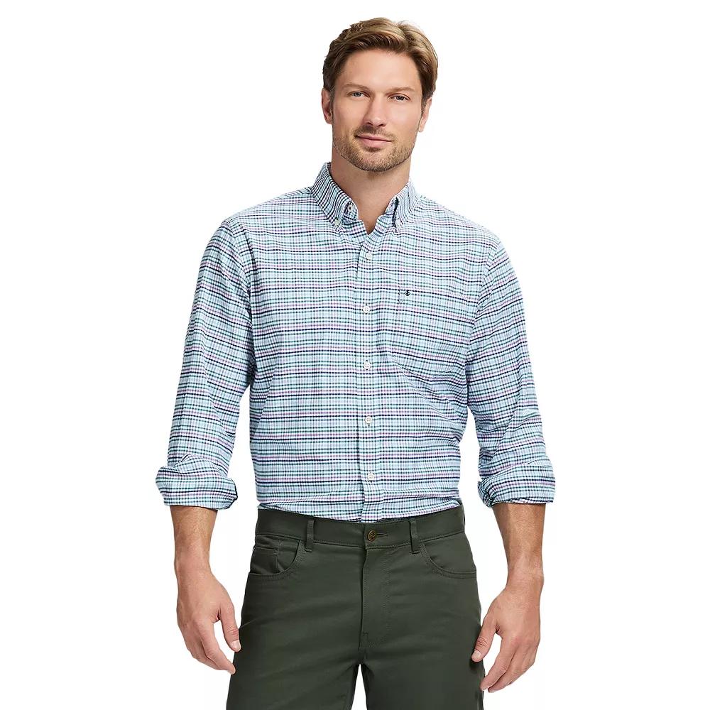 Men's IZOD Oxford Woven Long Sleeve Button-Down Shirt,  Product Image