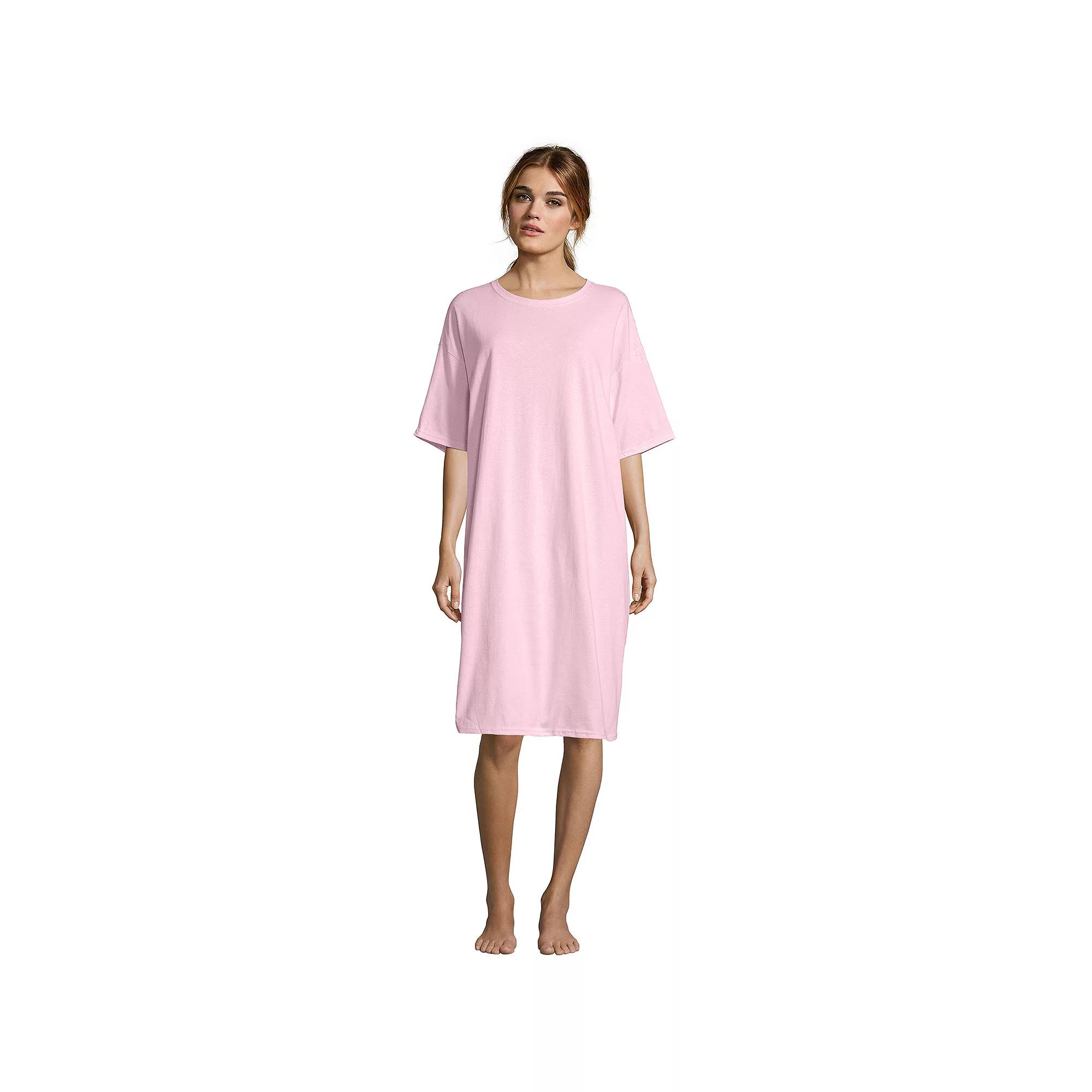 Women's Hanes® Wear-Around Lounge Shirt, Pale Pink Product Image