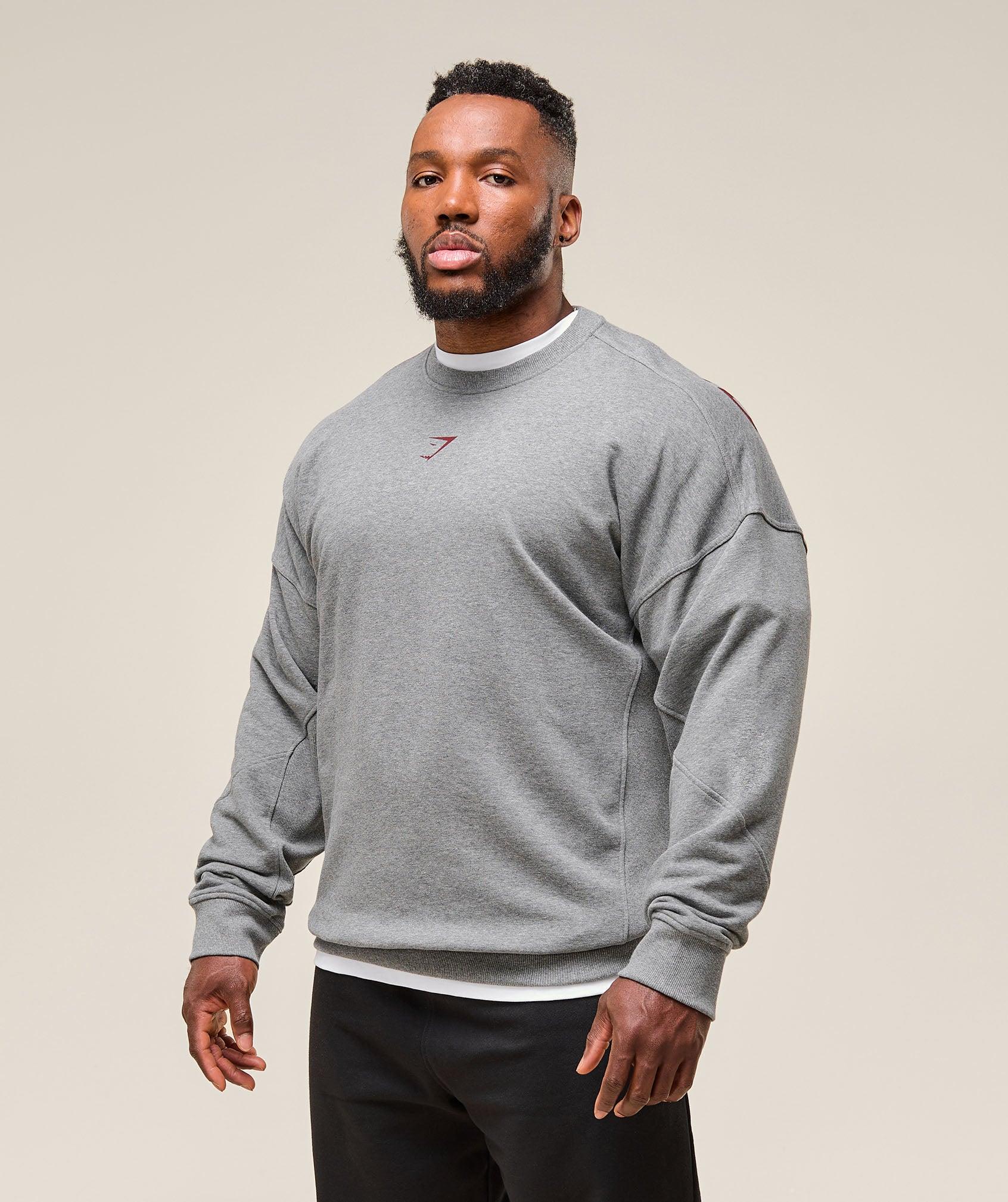 Gymshark Power Crew - Charcoal Core Marl Male Product Image