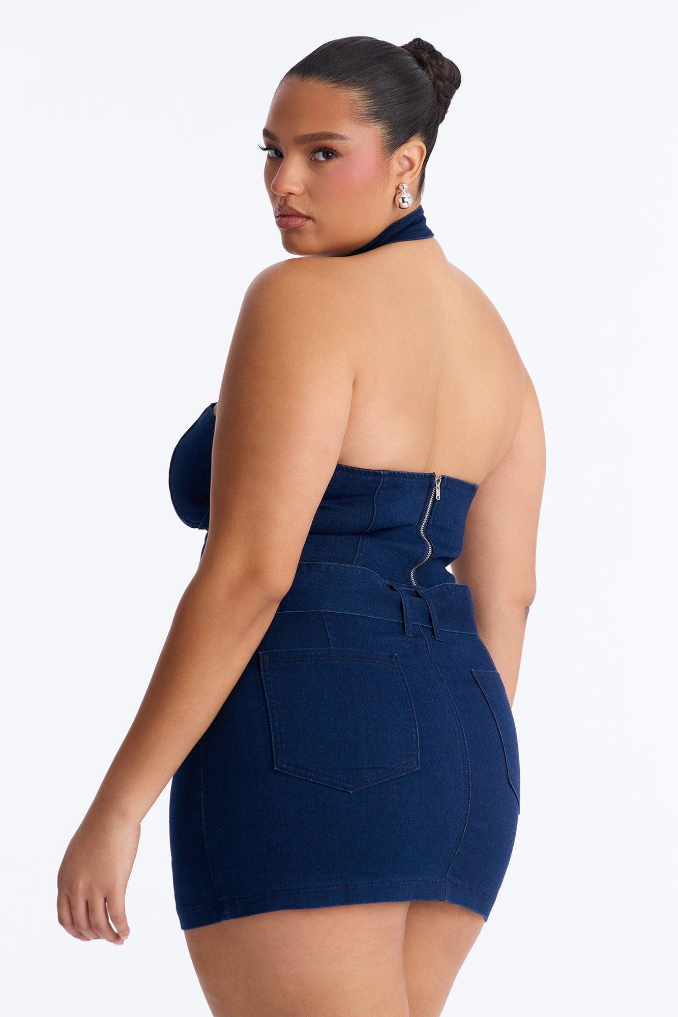 Let Me Adore You Skirt Set - Dark Wash Female Product Image
