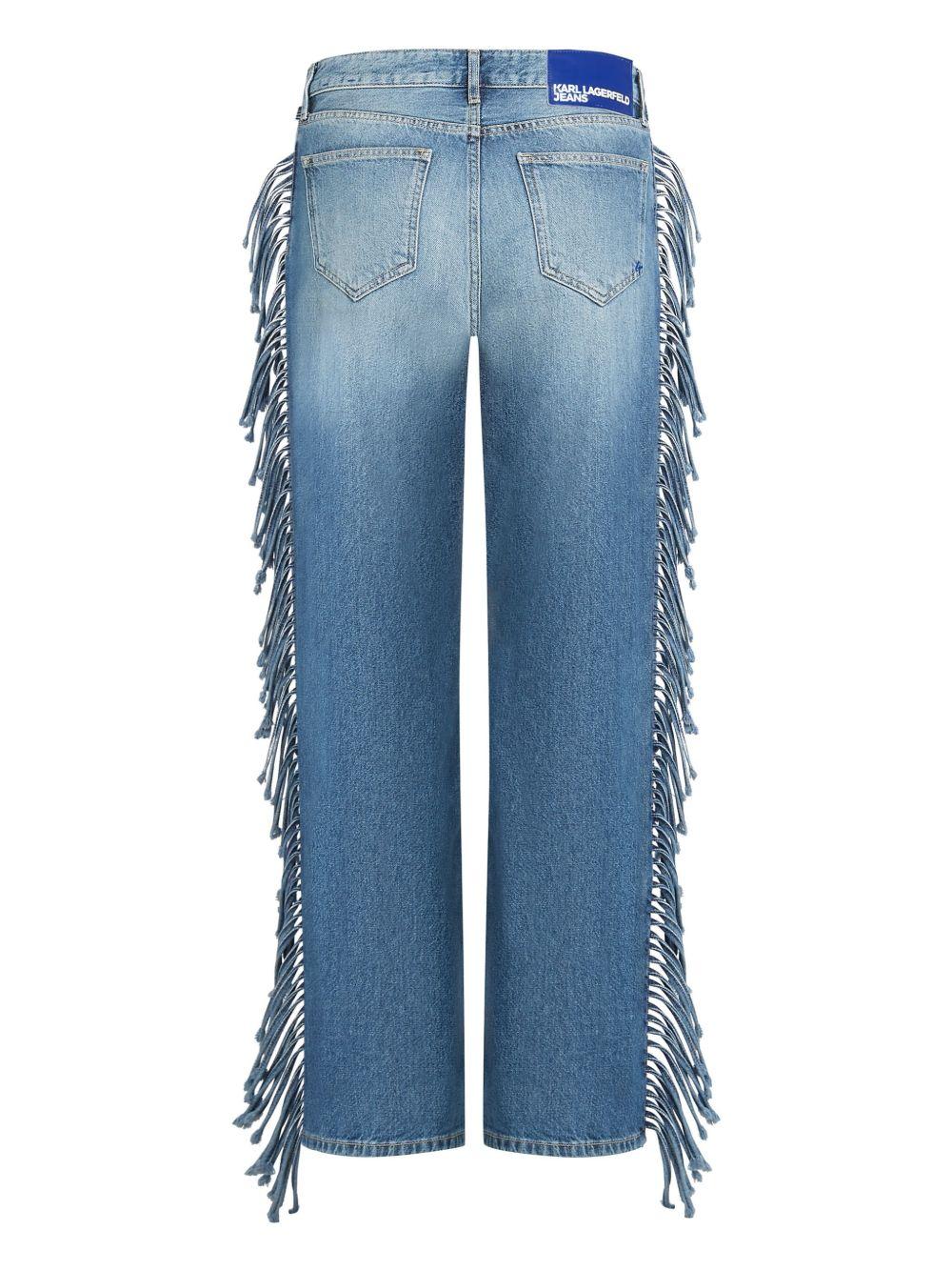 fringed jeans Product Image