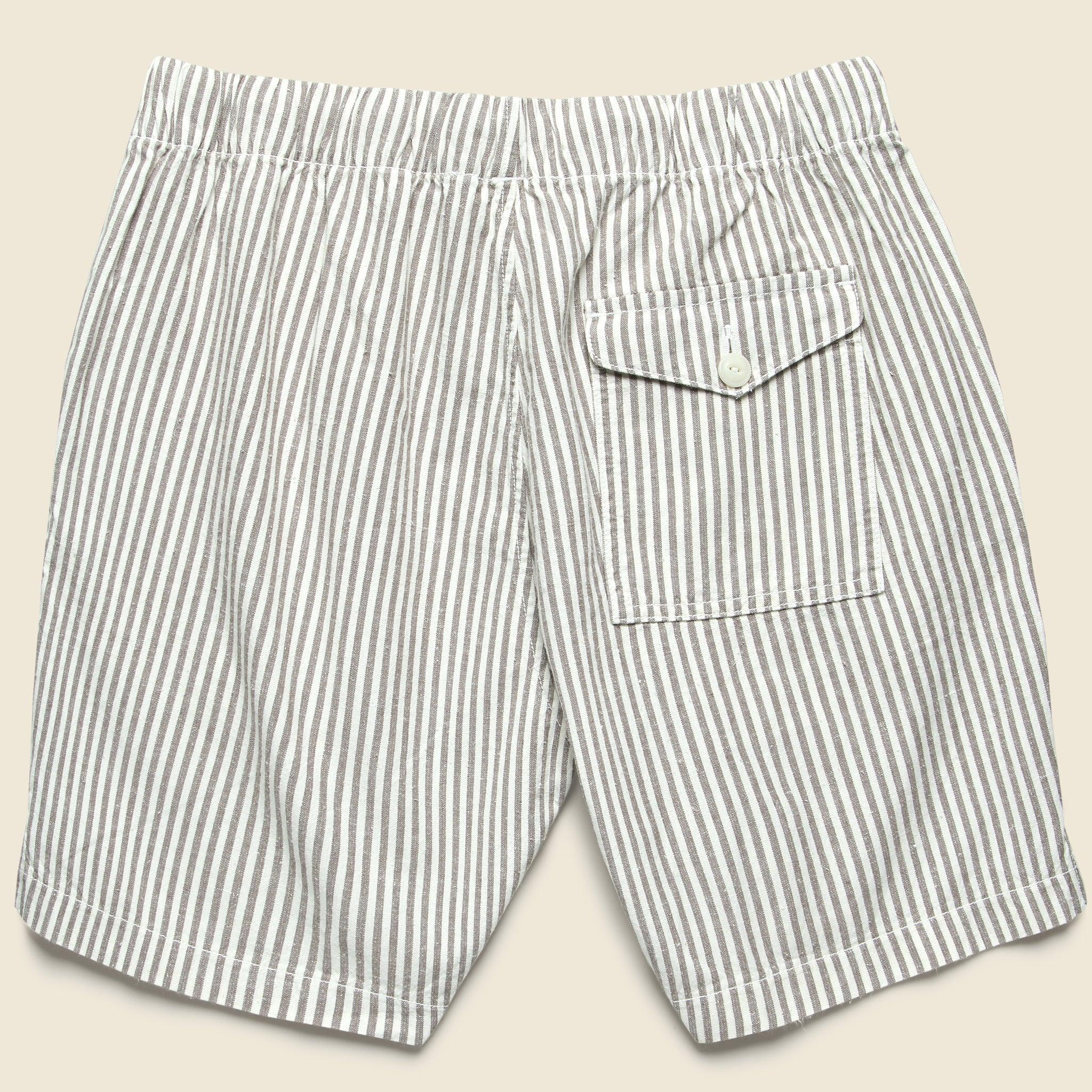 6" Hemp Stripe Easy Short - Natural/Grey Product Image