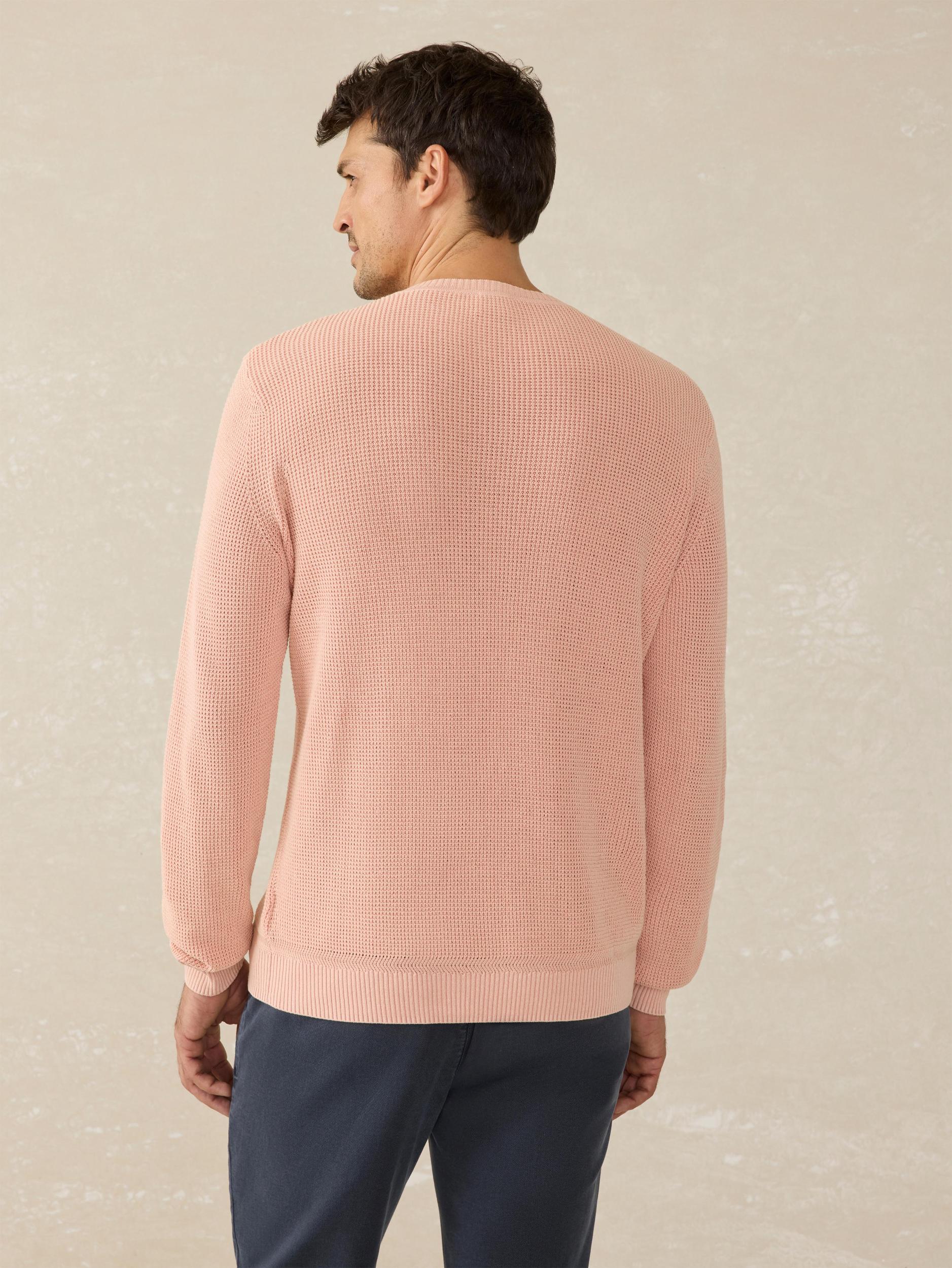 Sunwashed Crewneck Sweater - Coral Dawn Male Product Image