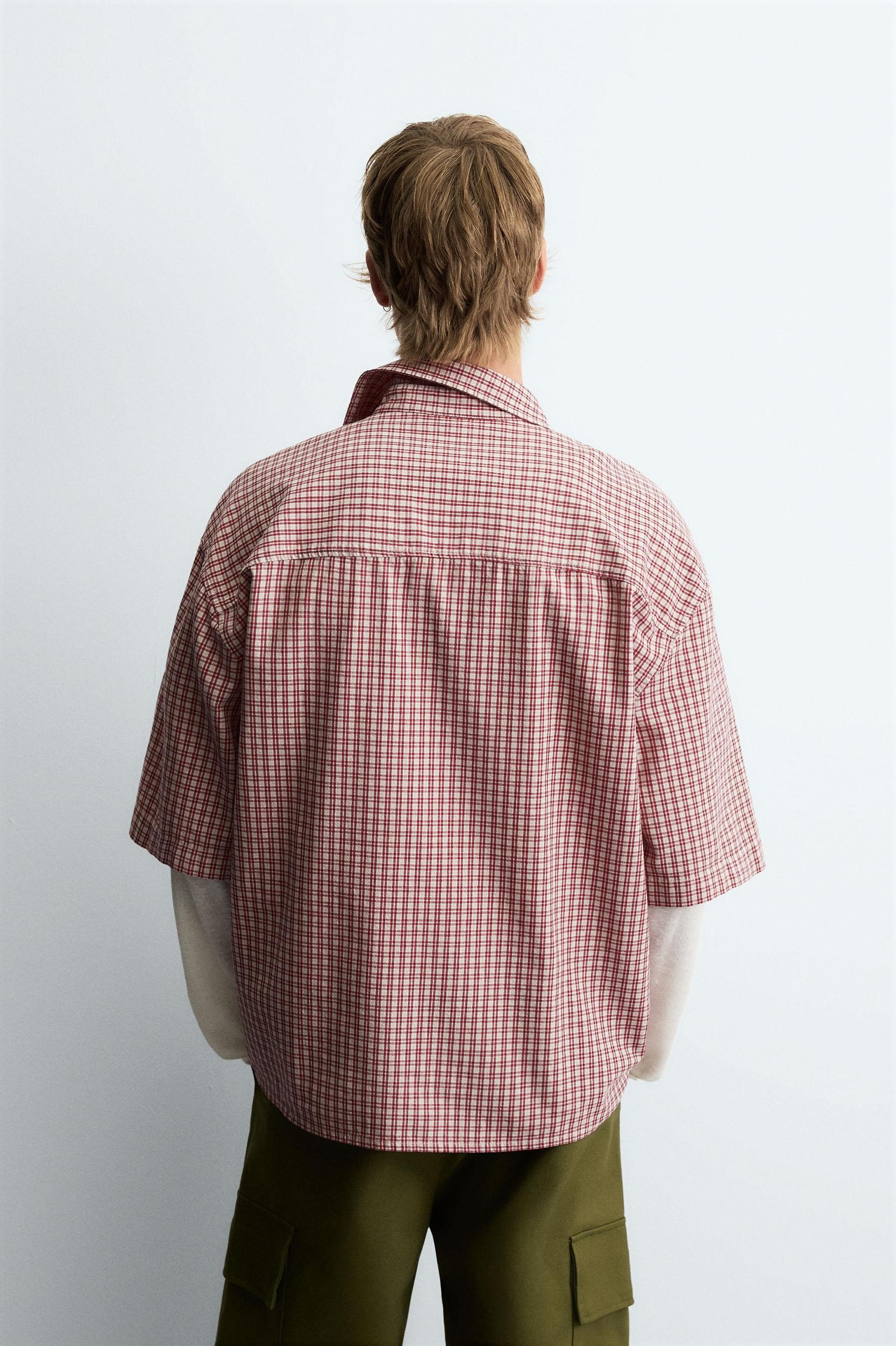 RELAXED FIT PLAID SHIRT Product Image