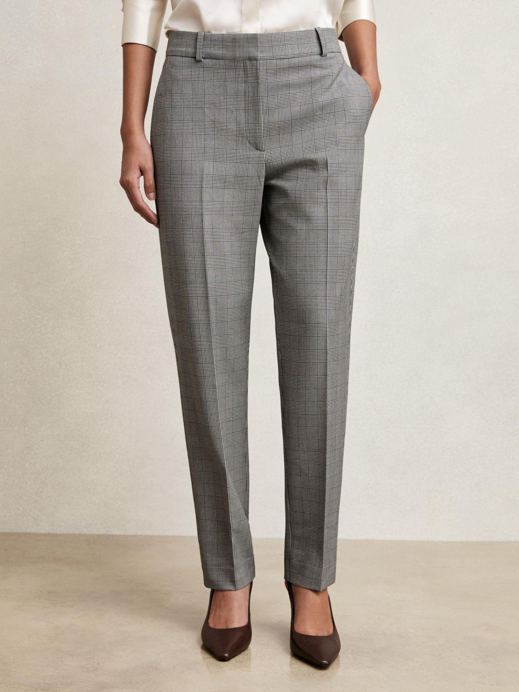 Check Slim-Fit Suit Trousers in Grey Product Image