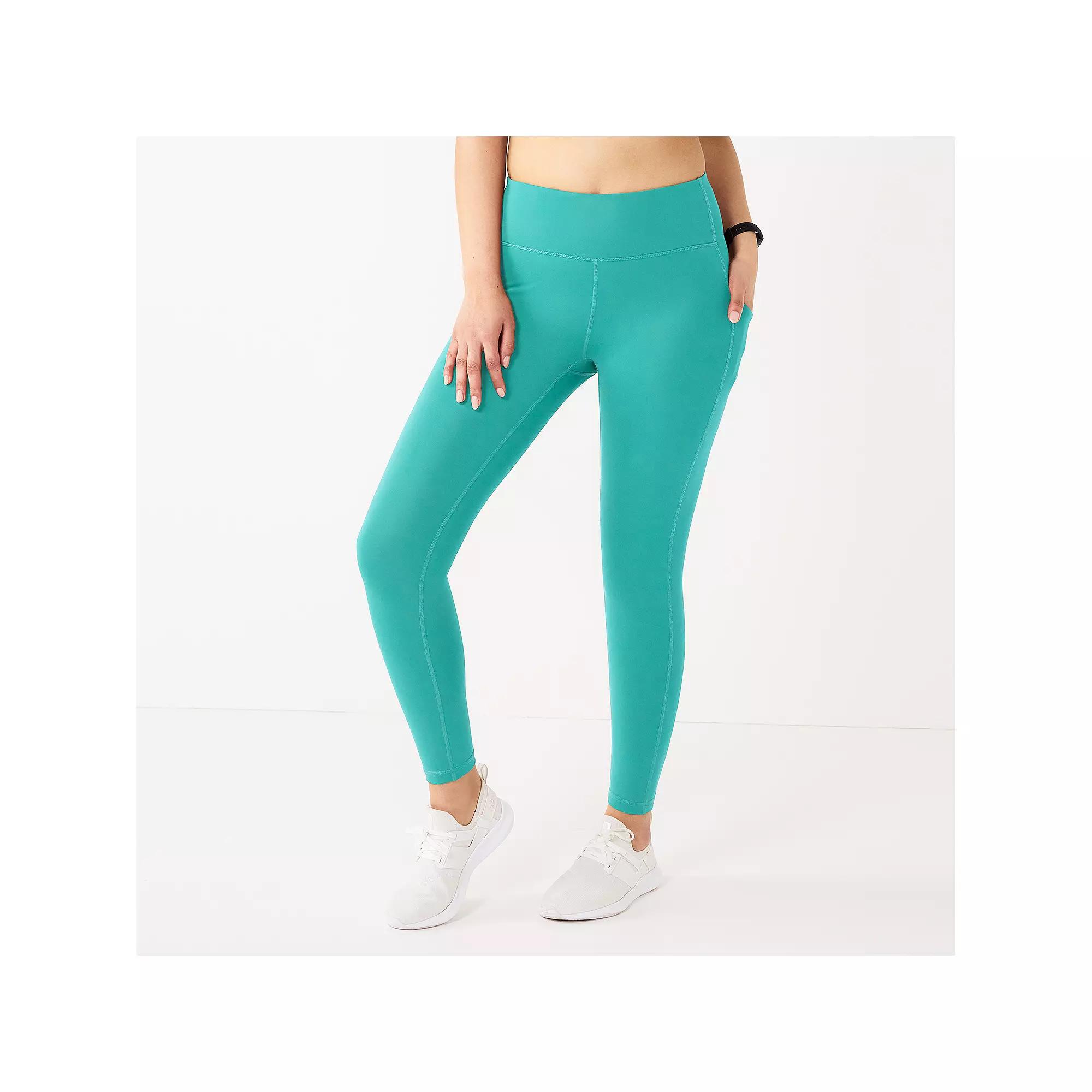 Women's Tek Gear® Ultrastretch High-Waisted Side Pocket 7/8 Leggings, Size: XL, Solomon Product Image