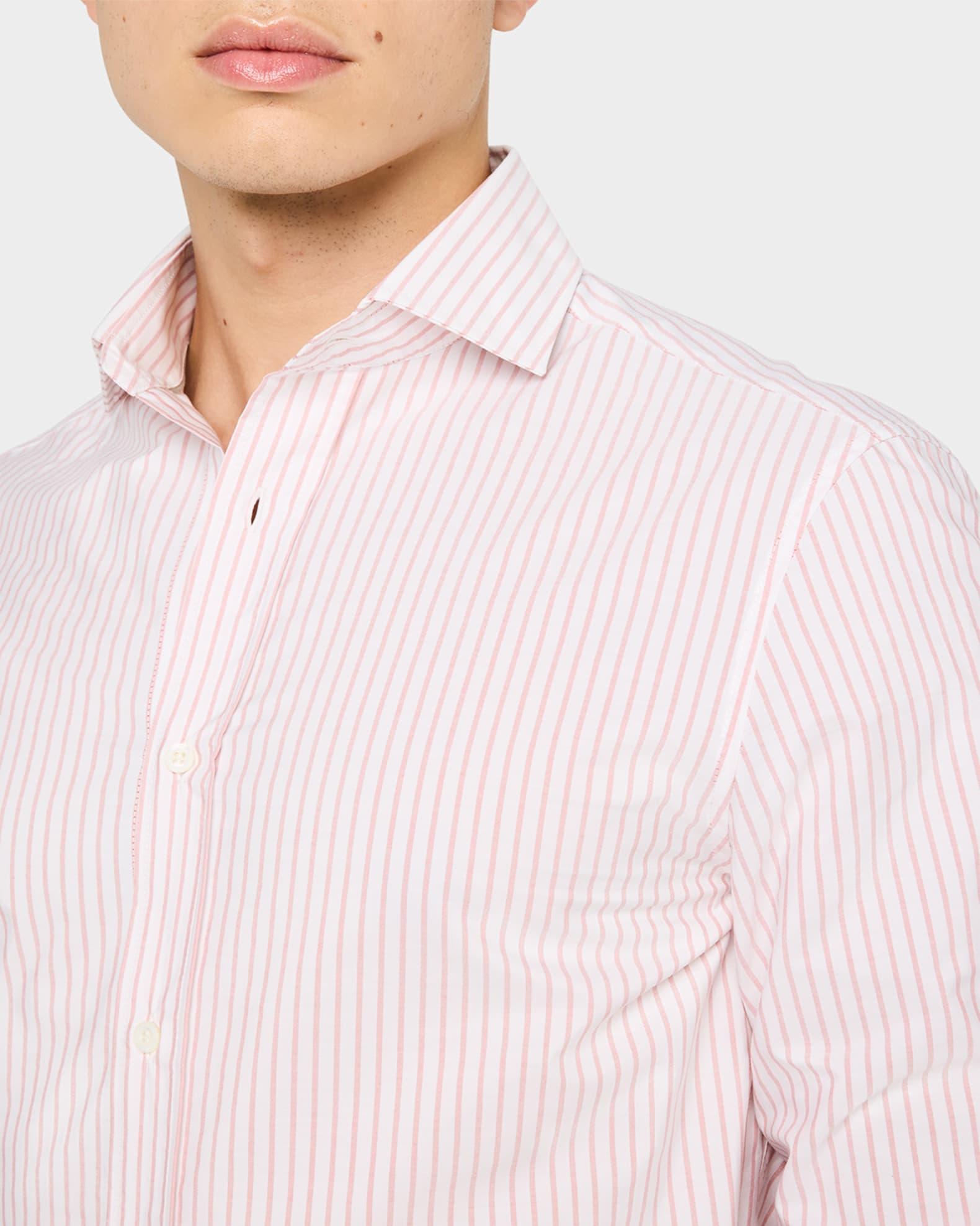 Men's Cotton Mini Stripe Sport Shirt Product Image