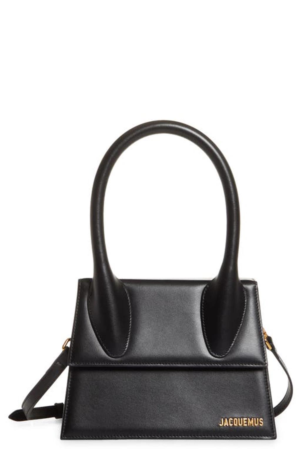 JACQUEMUS Small Handle And Removable Shoulder Strap In Black Product Image
