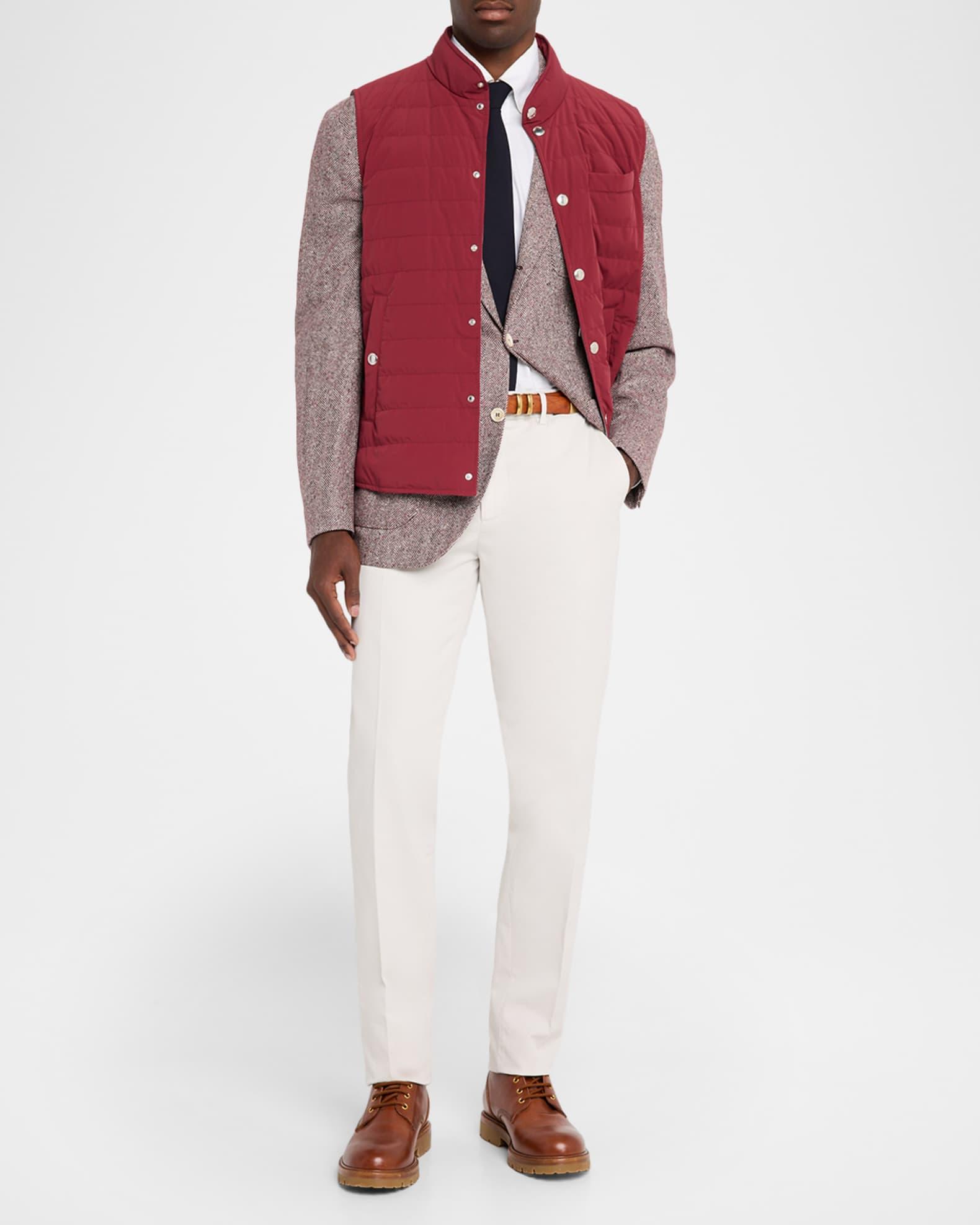 Men's Quilted Nylon Snap-Front Vest Product Image