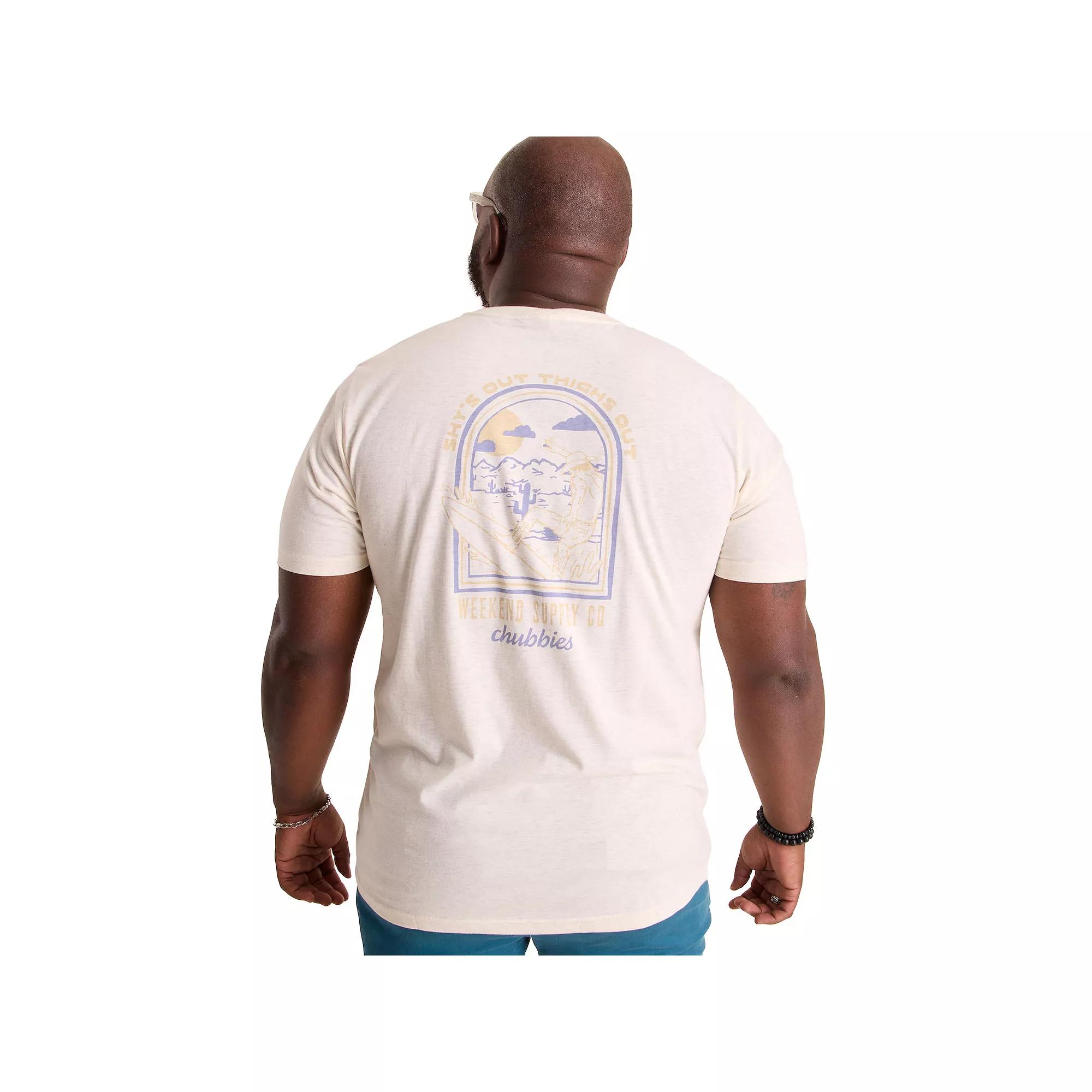 Men's Chubbies Tropical Graphic Tee, Size: Small, Grey Off White Product Image