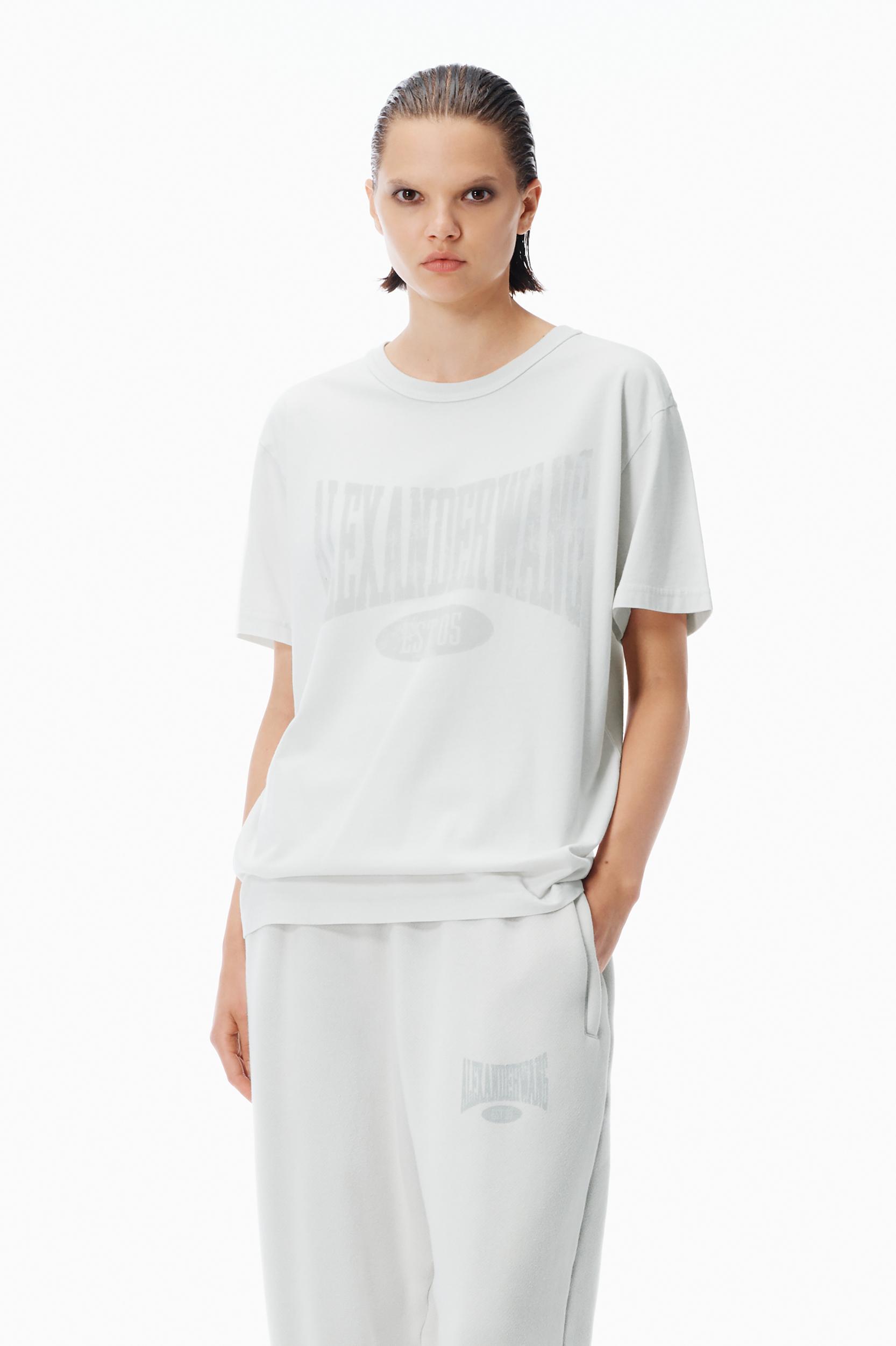 Distressed Logo Cotton Tee Product Image