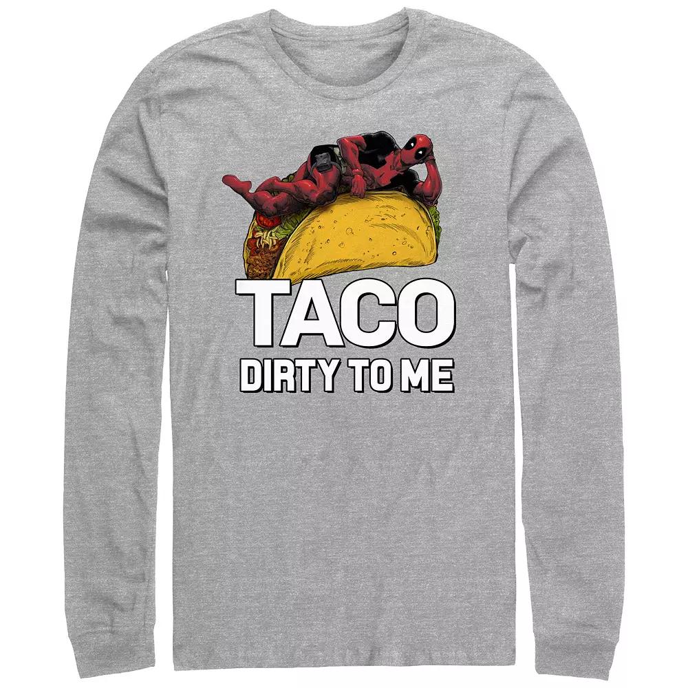 Big & Tall Marvel Deadpool Taco Dirty To Me Long Sleeve Graphic Tee, Men's,  Product Image