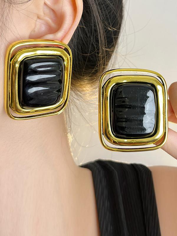 Geometric Shiny Earrings Accessories Product Image