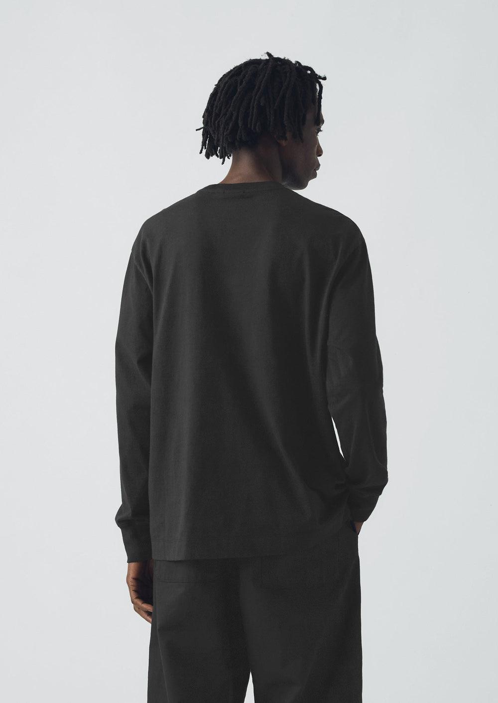 Cotton Wool Herringbone Wide Leg Pants | Black Product Image